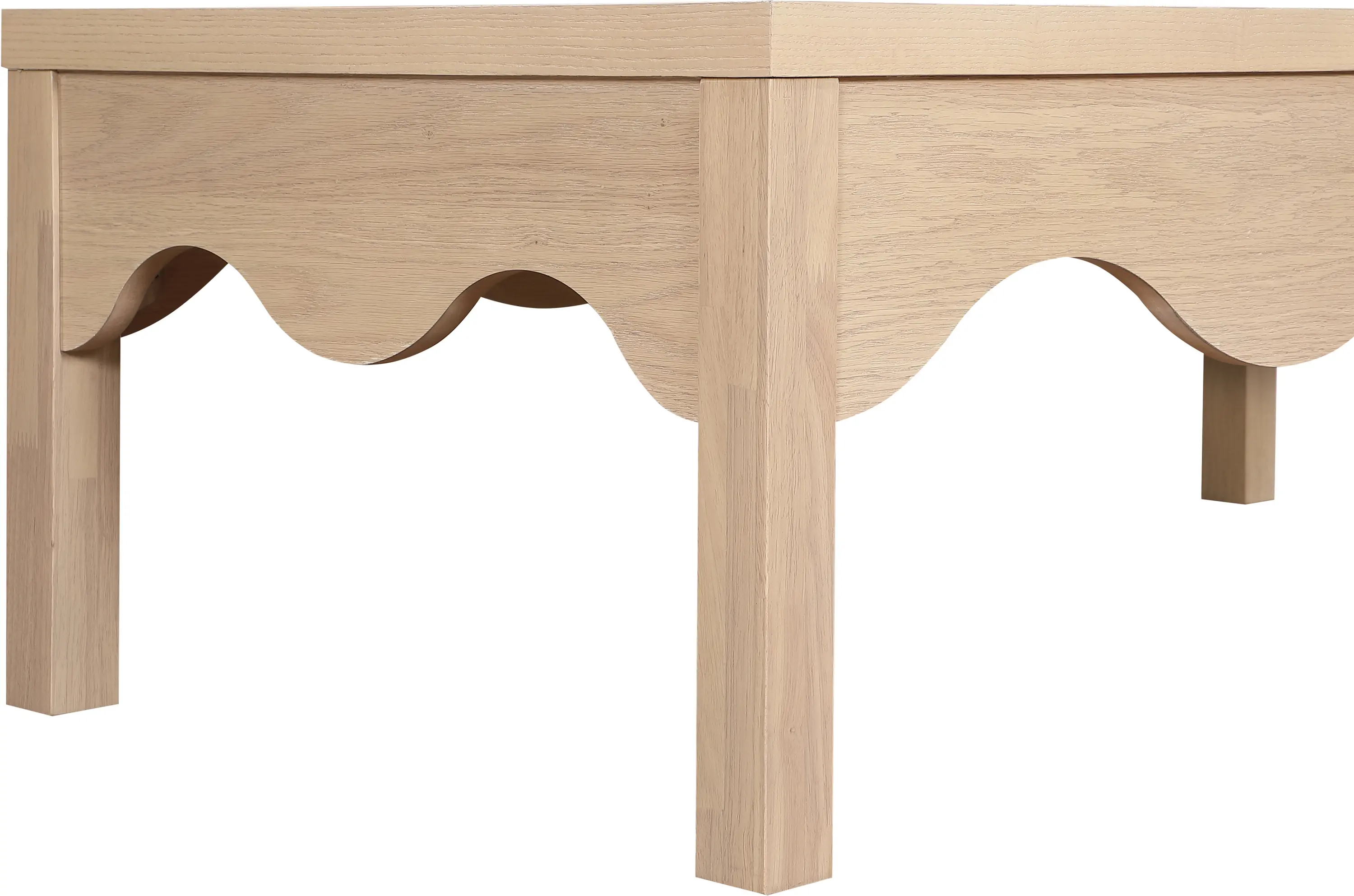 Fiora Natural Scalloped Coffee Table-5