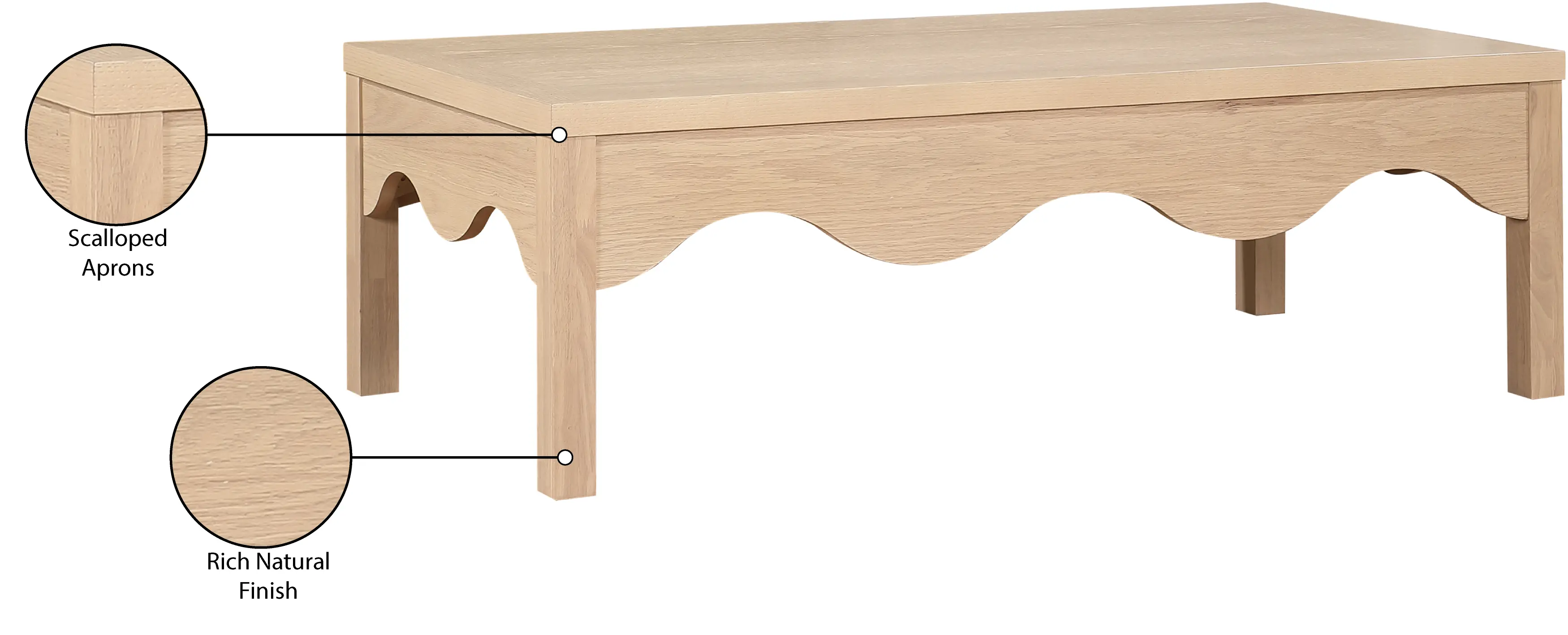 Fiora Natural Scalloped Coffee Table-6