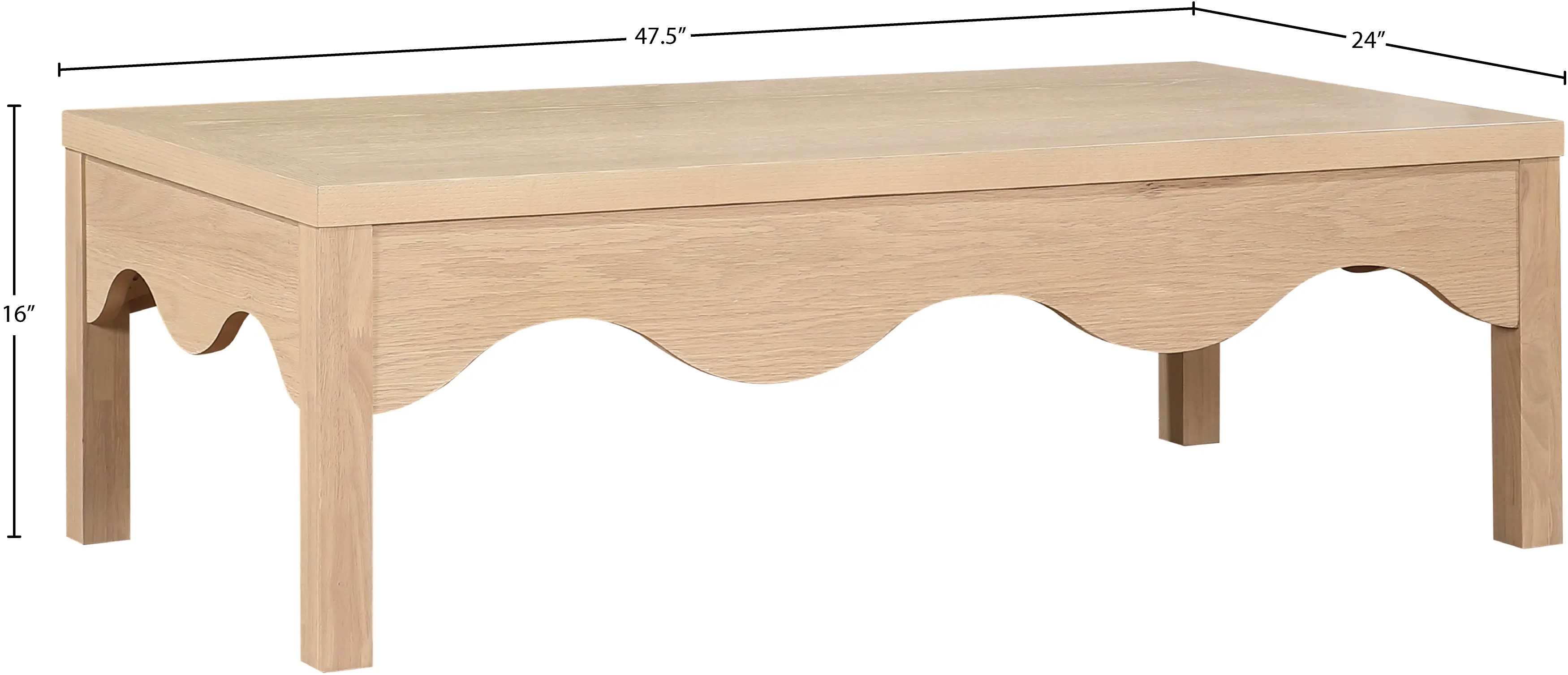 Fiora Natural Scalloped Coffee Table-7