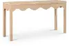 Fiora Natural Scalloped Console Table