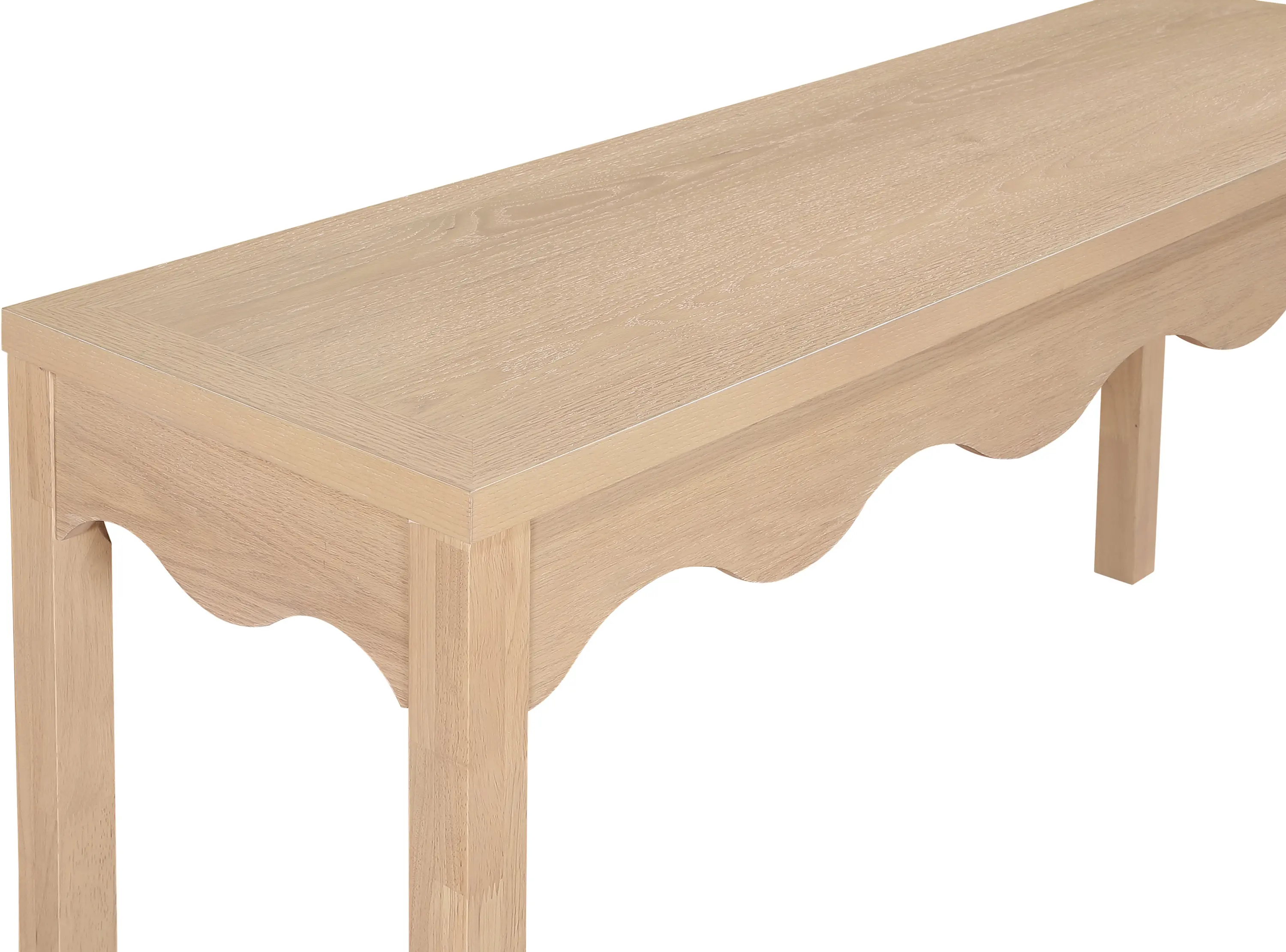 Fiora Natural Scalloped Console Table-4