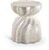 Caserta Natural Travertine and Concrete Indoor/Outdoor End Table