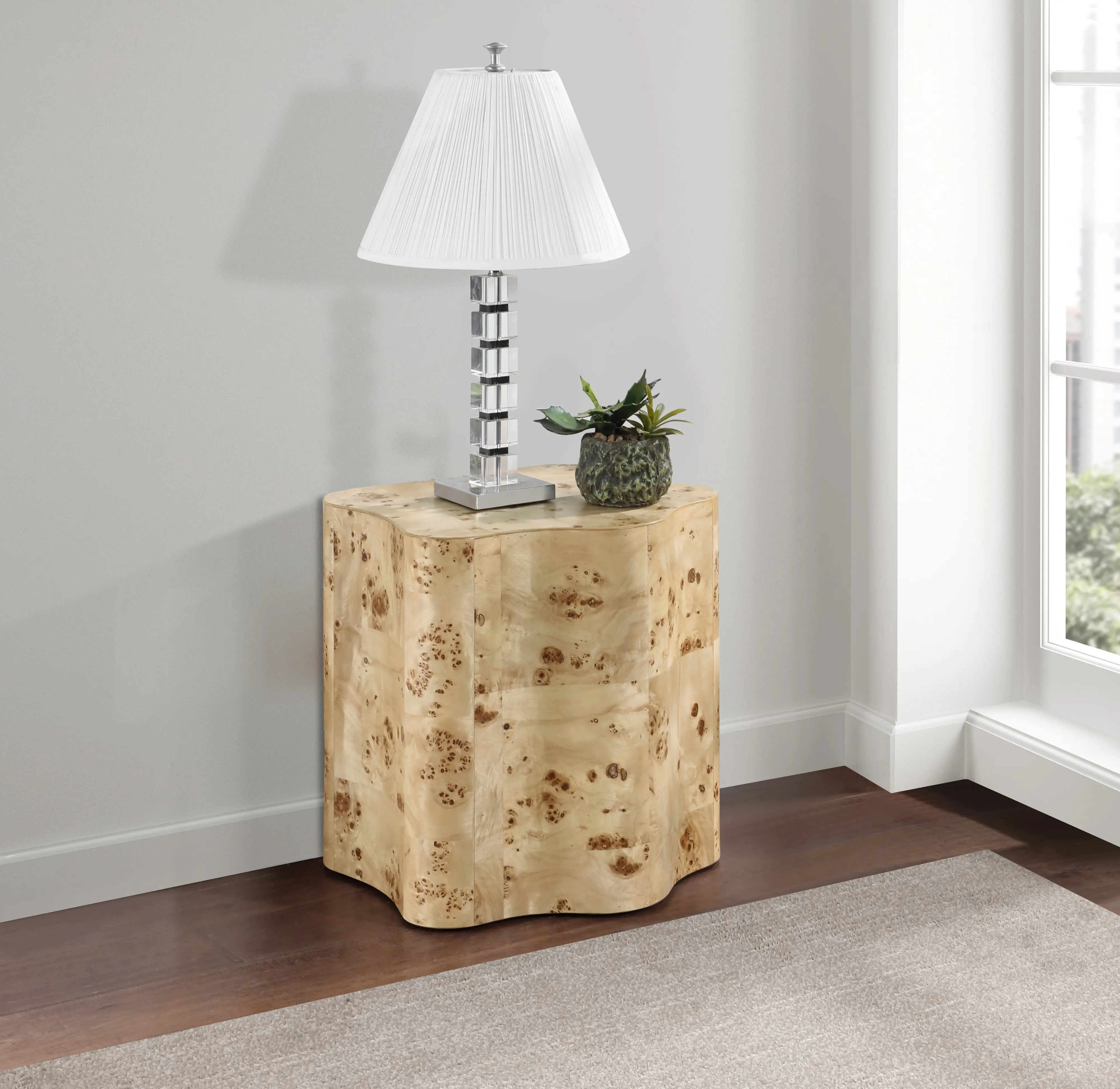Zaire Burl Side Table-2