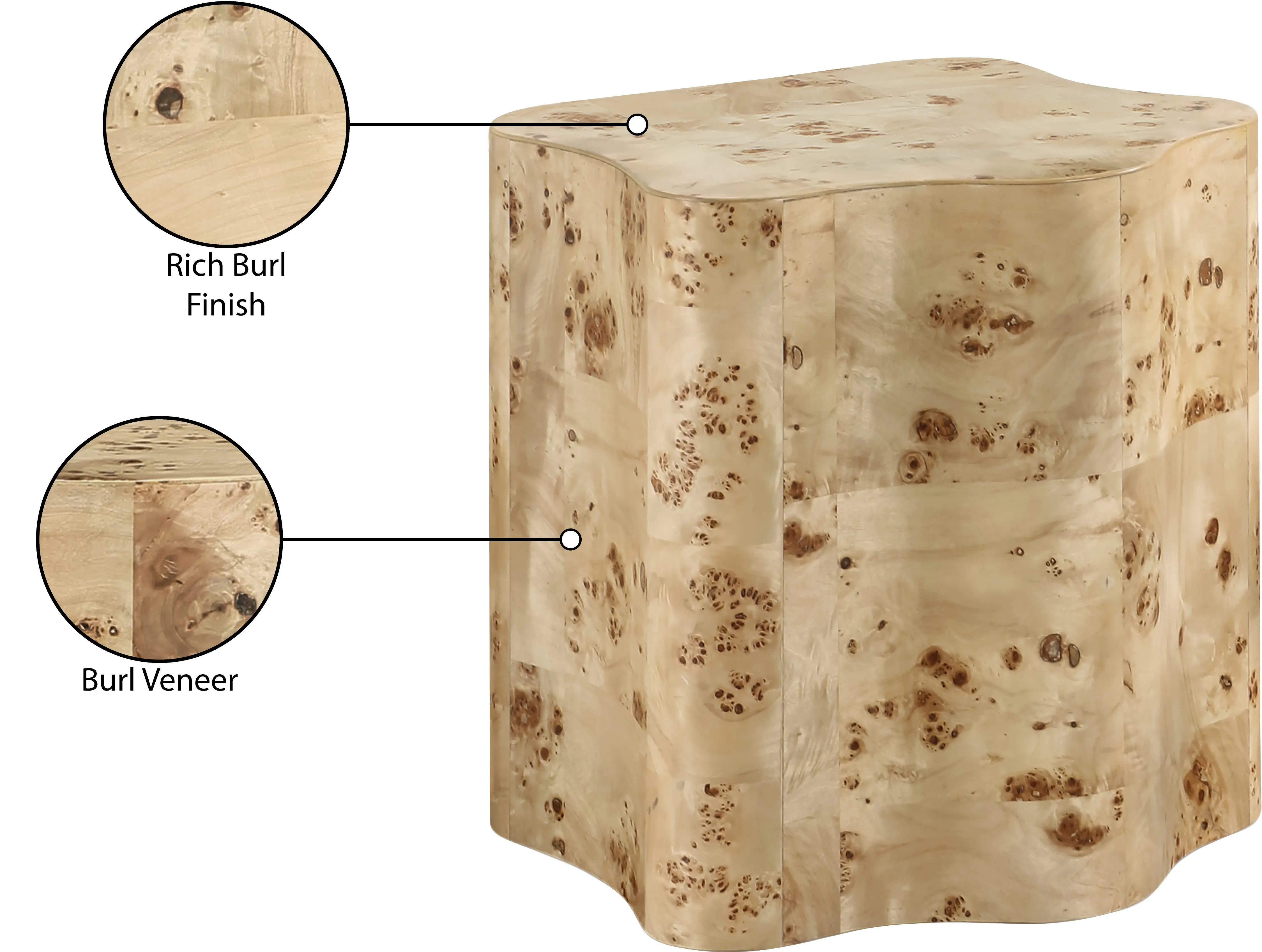 Zaire Burl Side Table-7