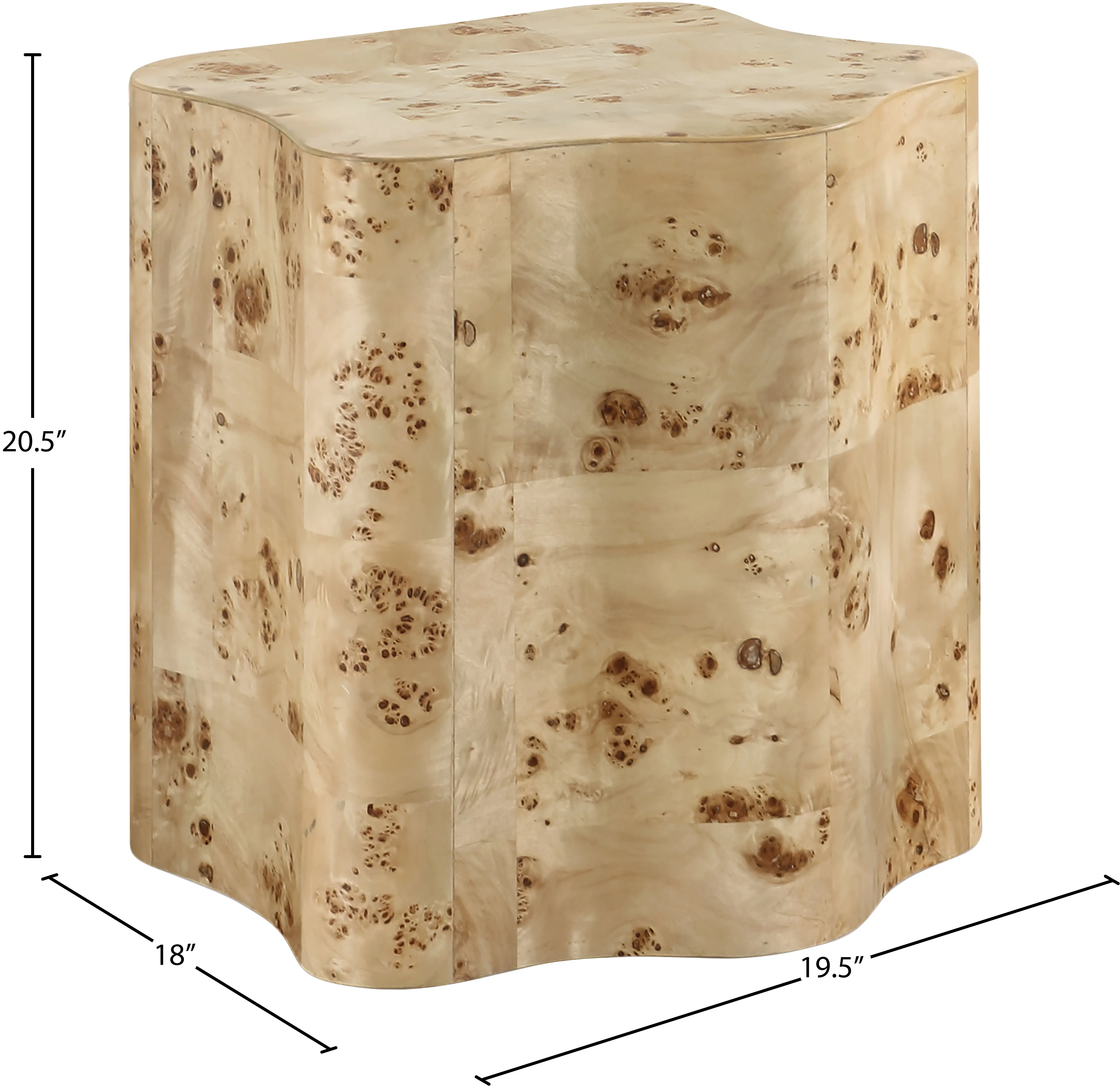 Zaire Burl Side Table-8