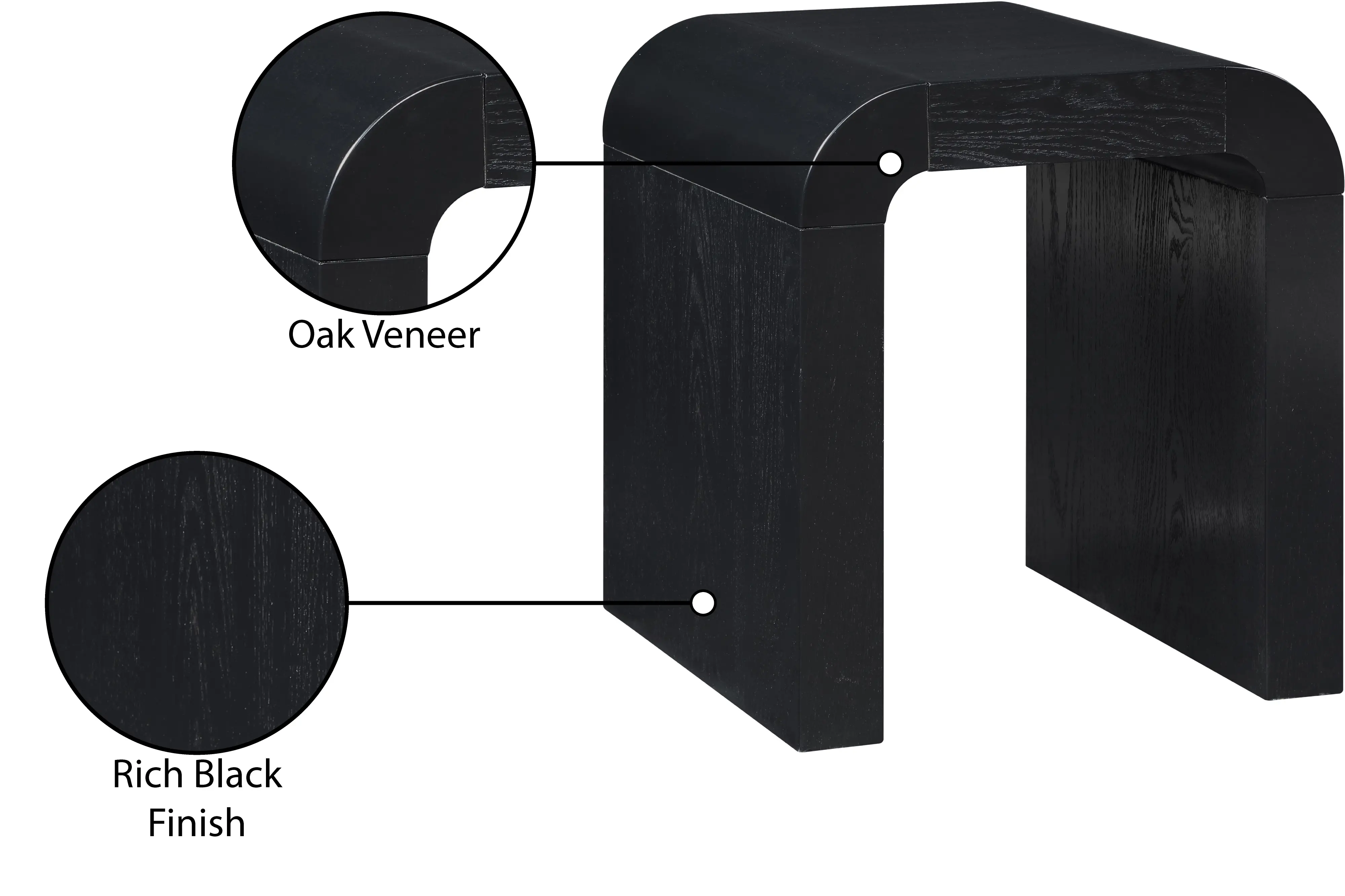 Toulon Black Oak End Table-6