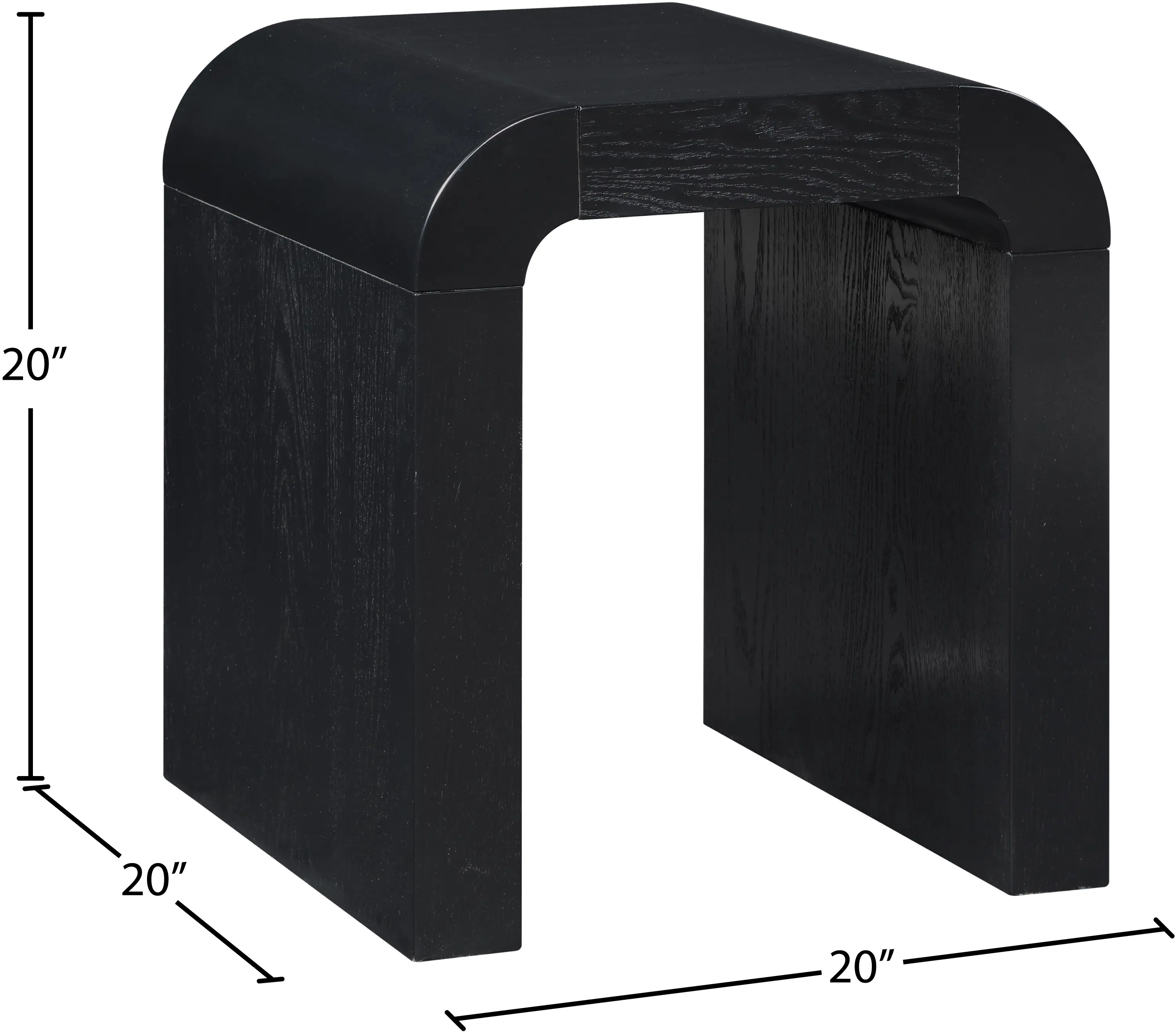 Toulon Black Oak End Table-7