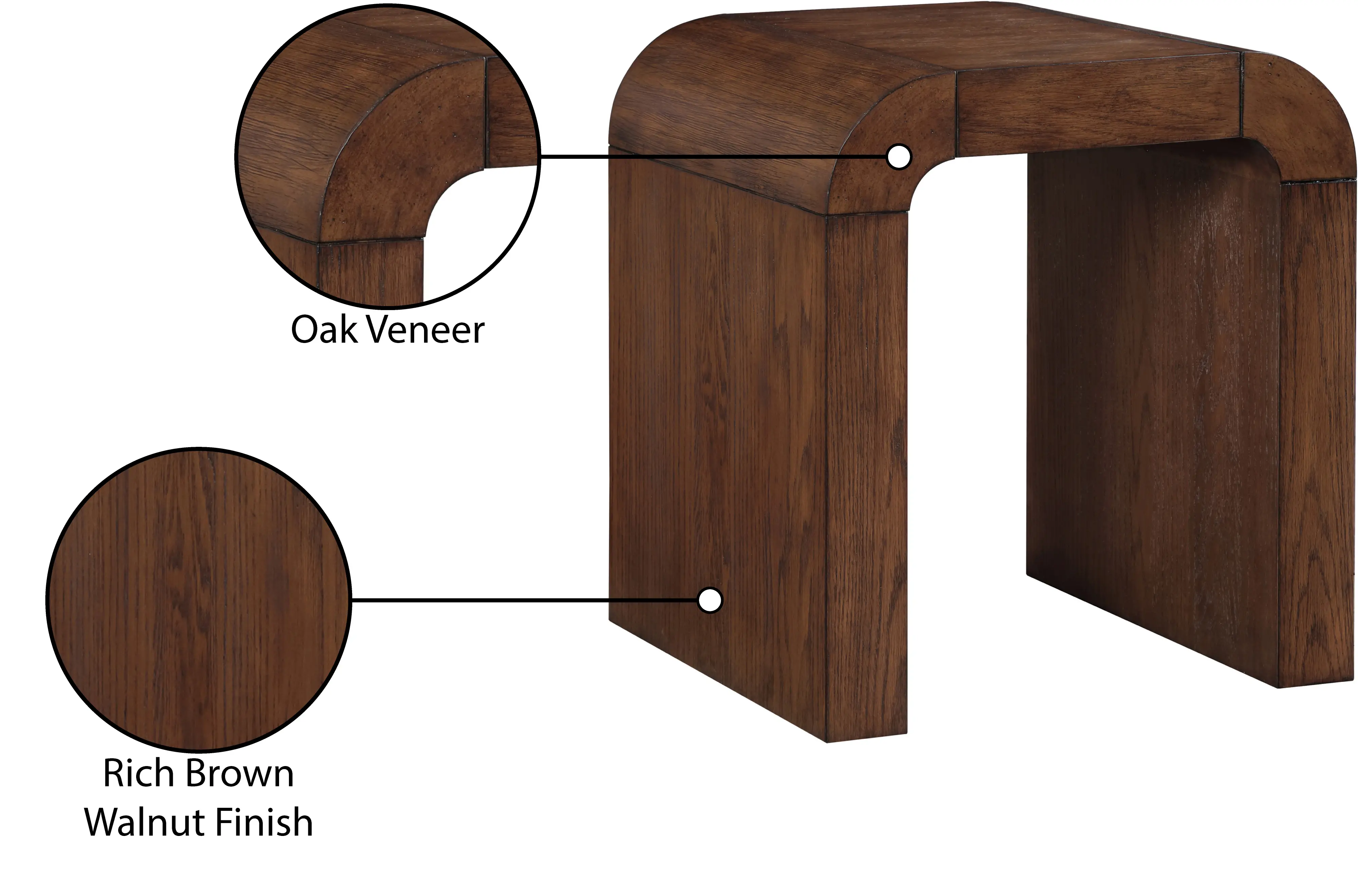Toulon Brown Oak End Table-6