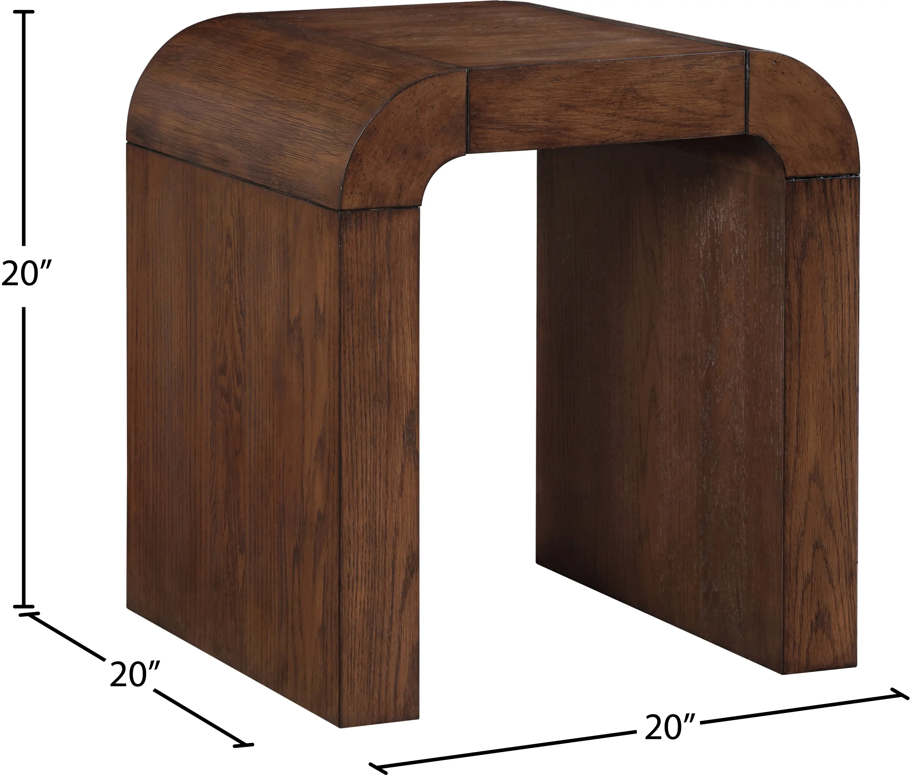 Toulon Brown Oak End Table-7
