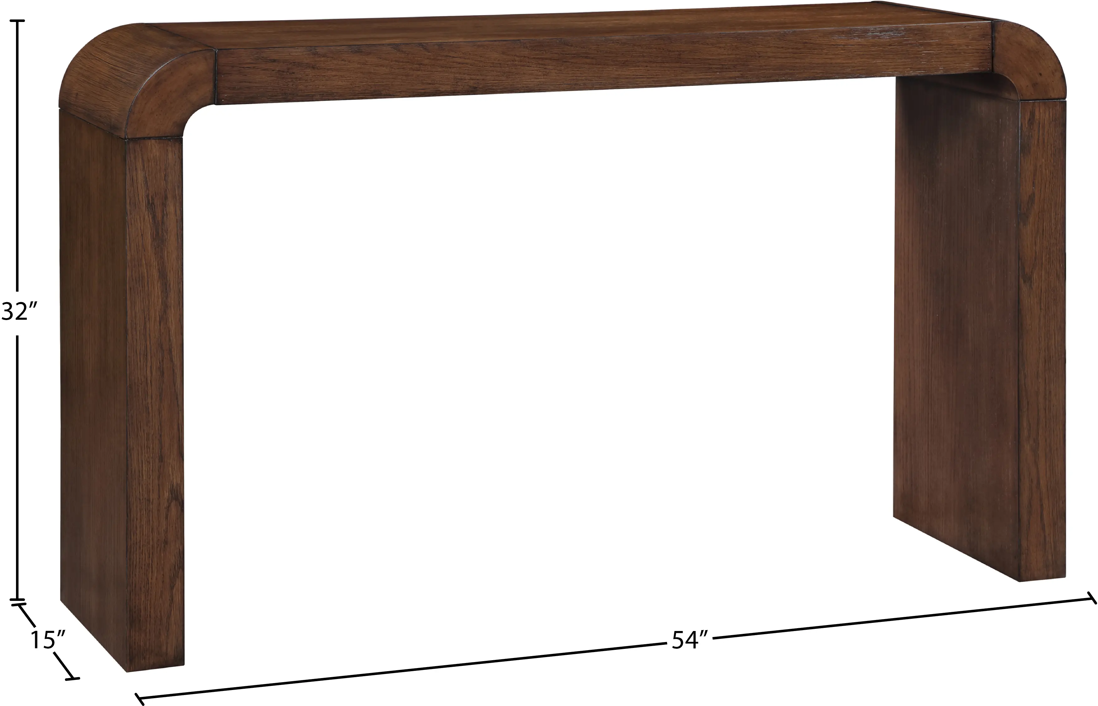 Toulon Brown Oak Console Table-7