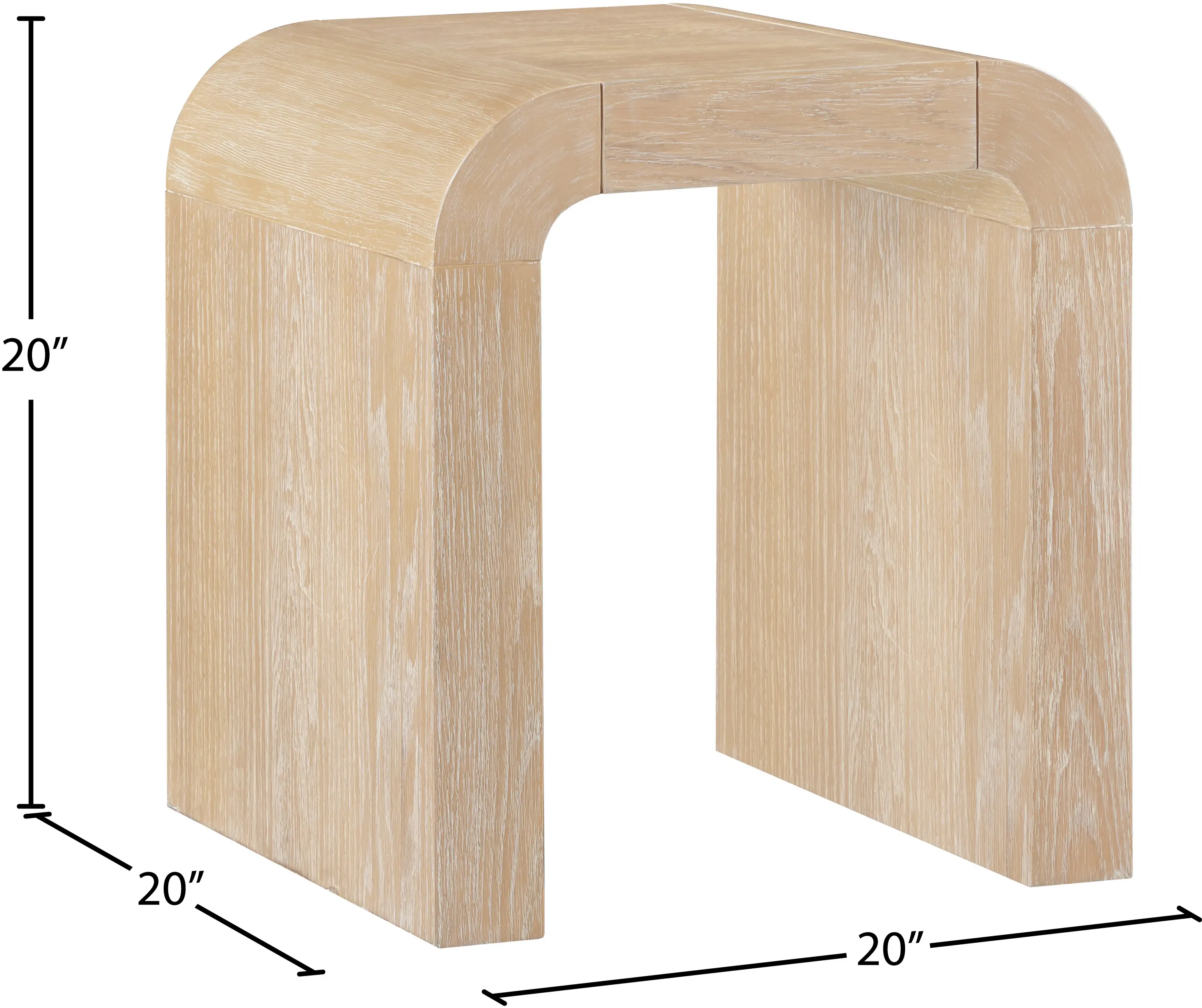 Toulon Natural Oak End Table-4