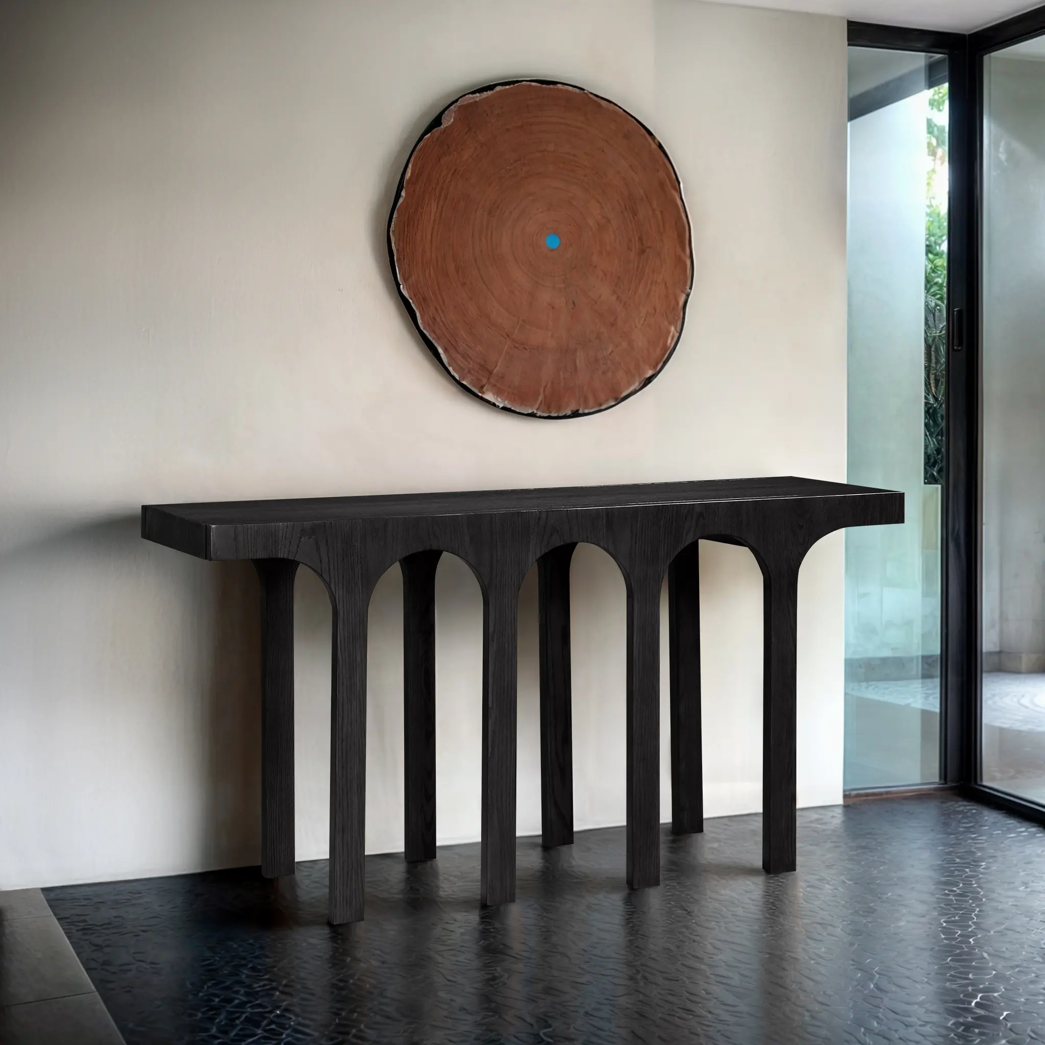 Westfield Black Wood Console Table-2