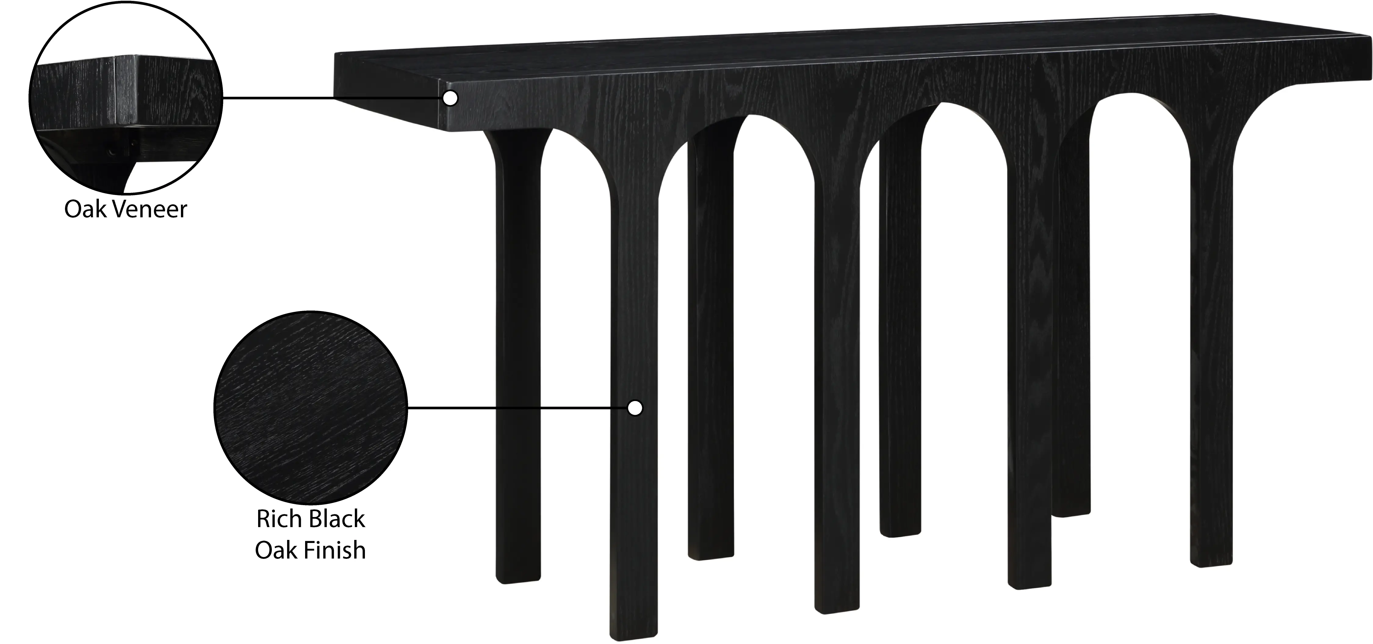 Westfield Black Wood Console Table-6