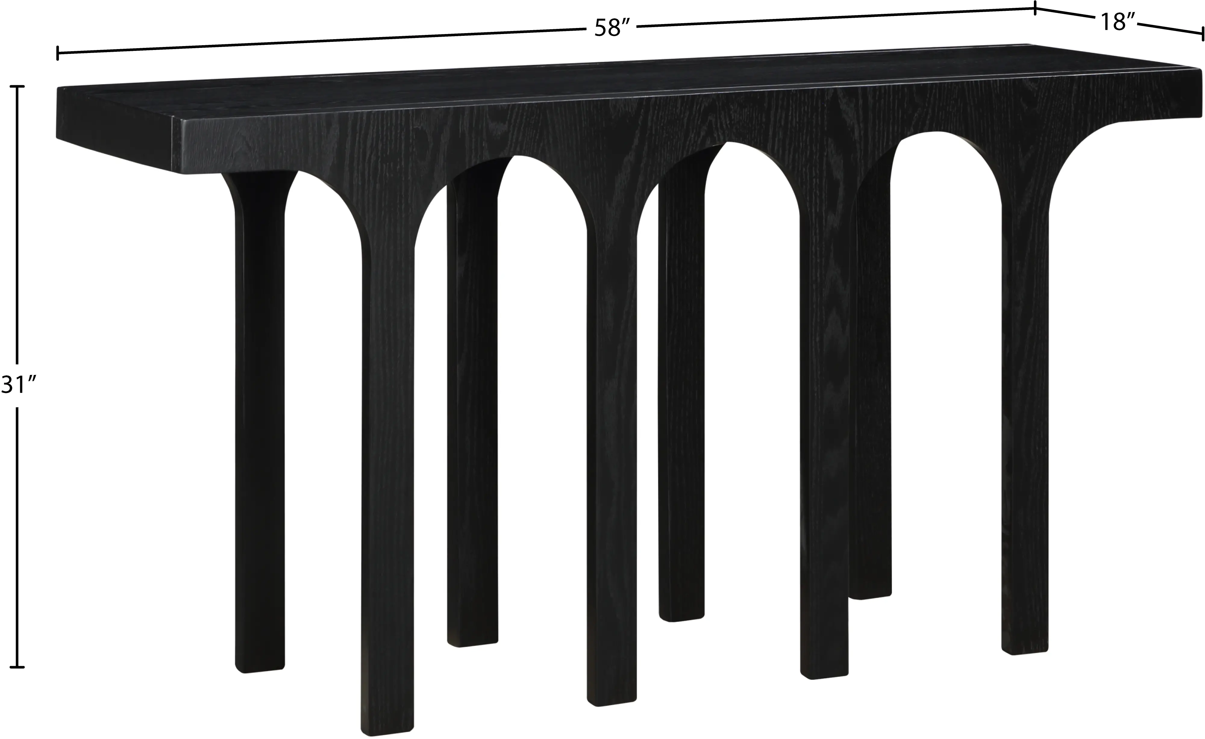 Westfield Black Wood Console Table-7