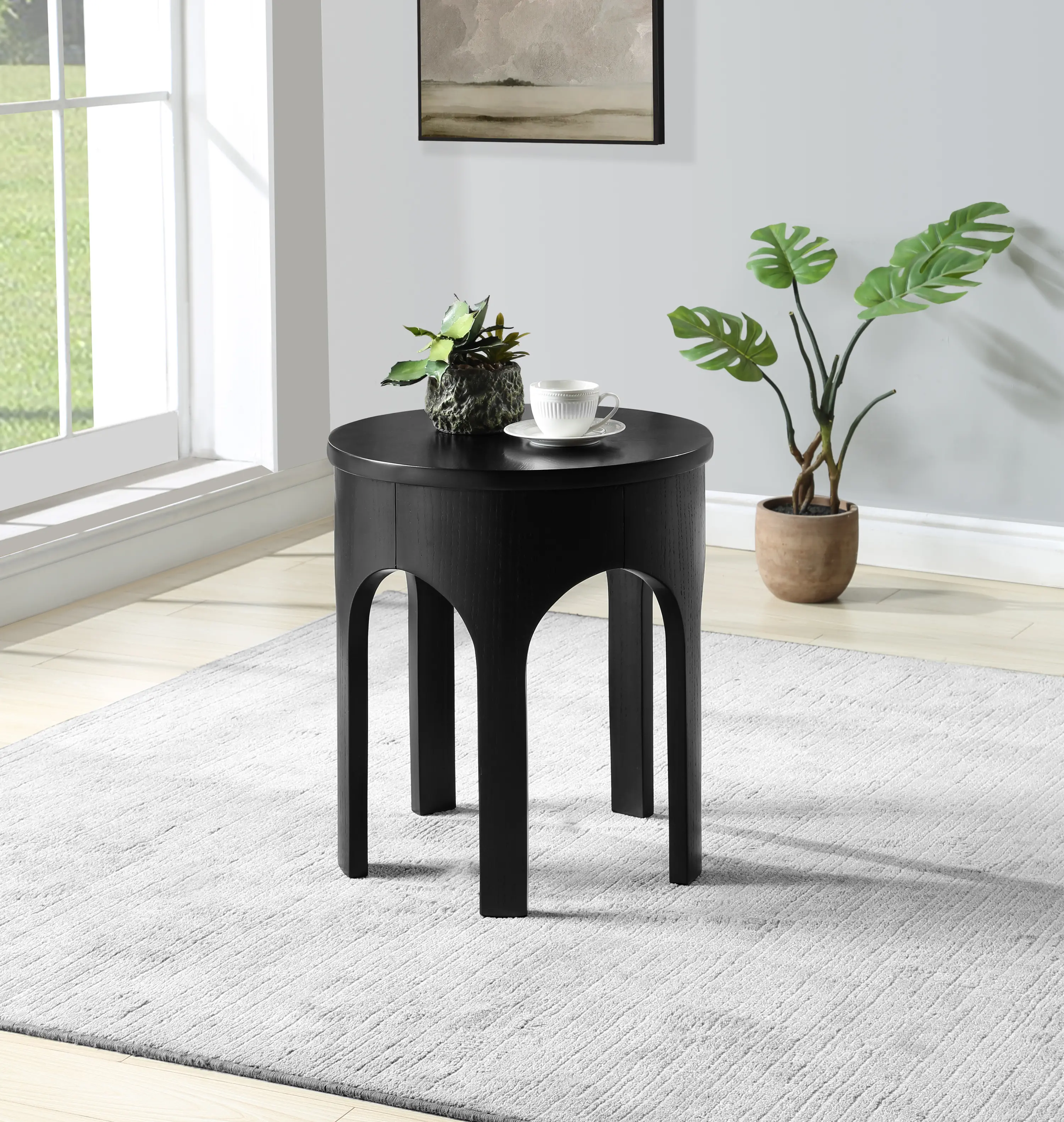 Westfield Black Wood End Table-2