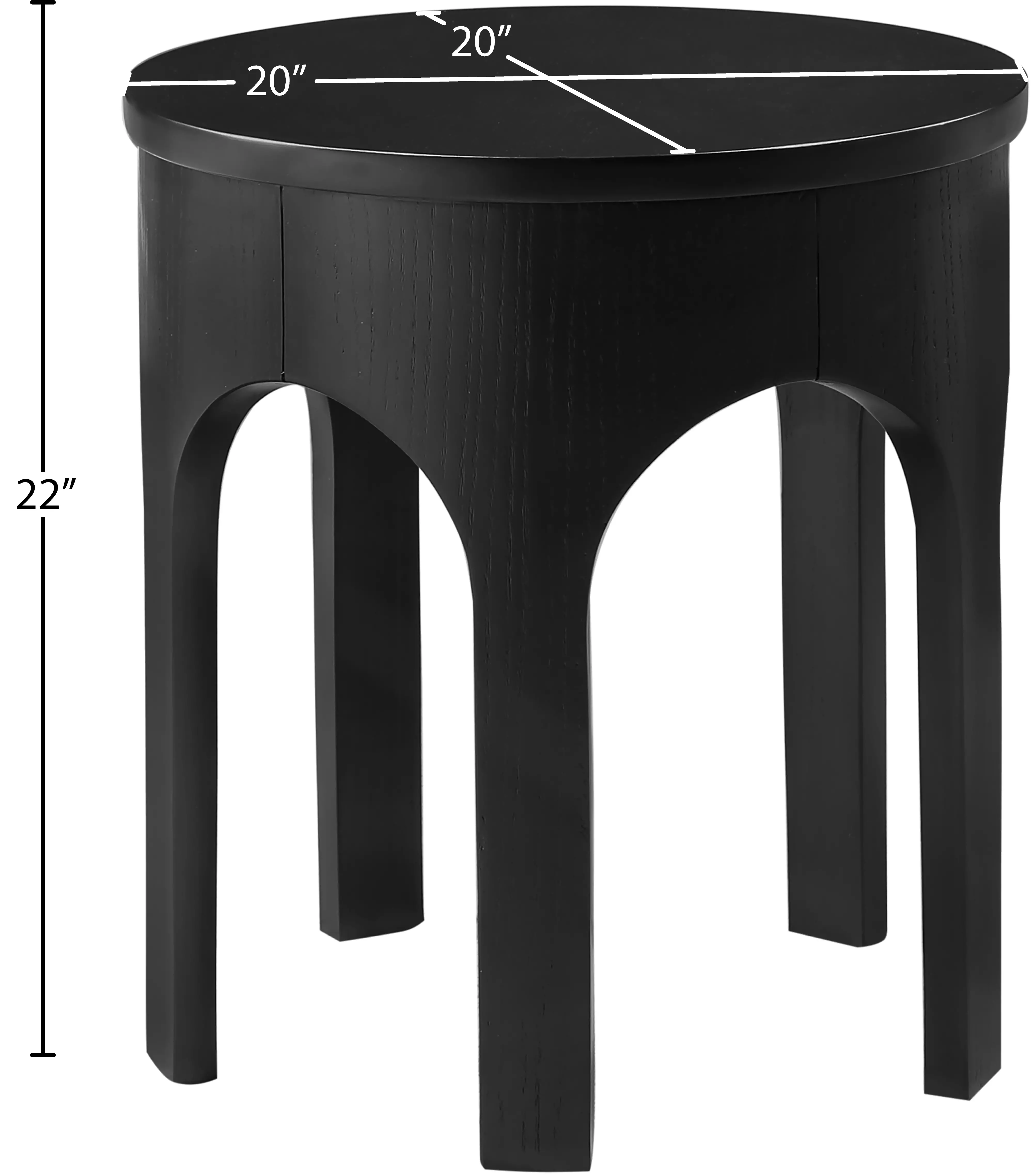 Westfield Black Wood End Table-6