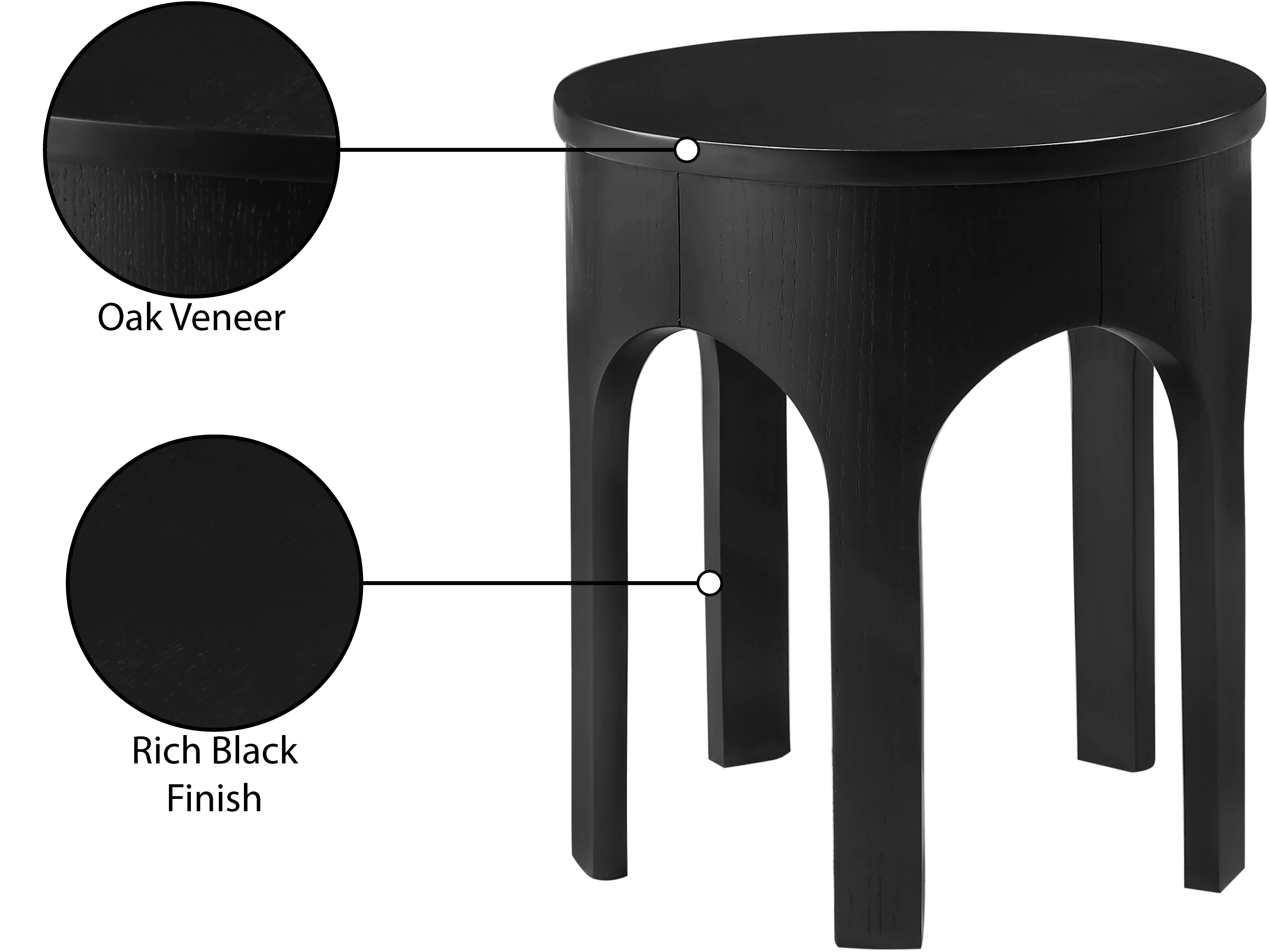 Westfield Black Wood End Table-7