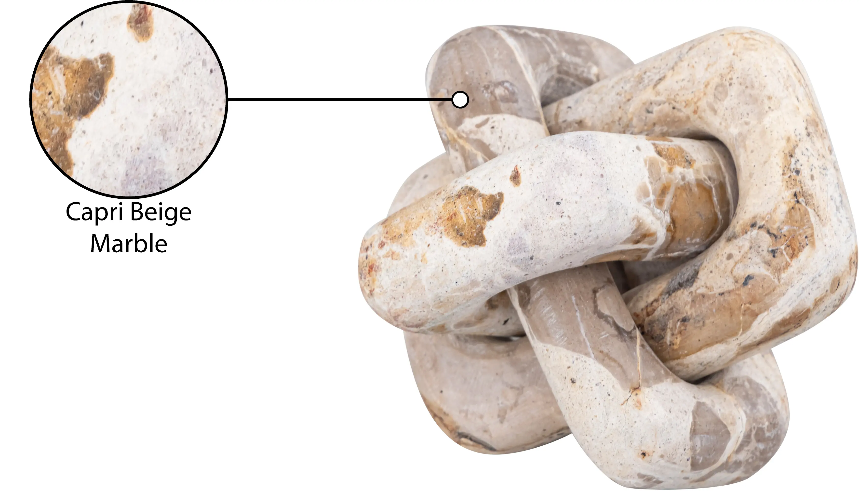 ACC110-BEIGE Bond Beige Marble Decorative Knot-5