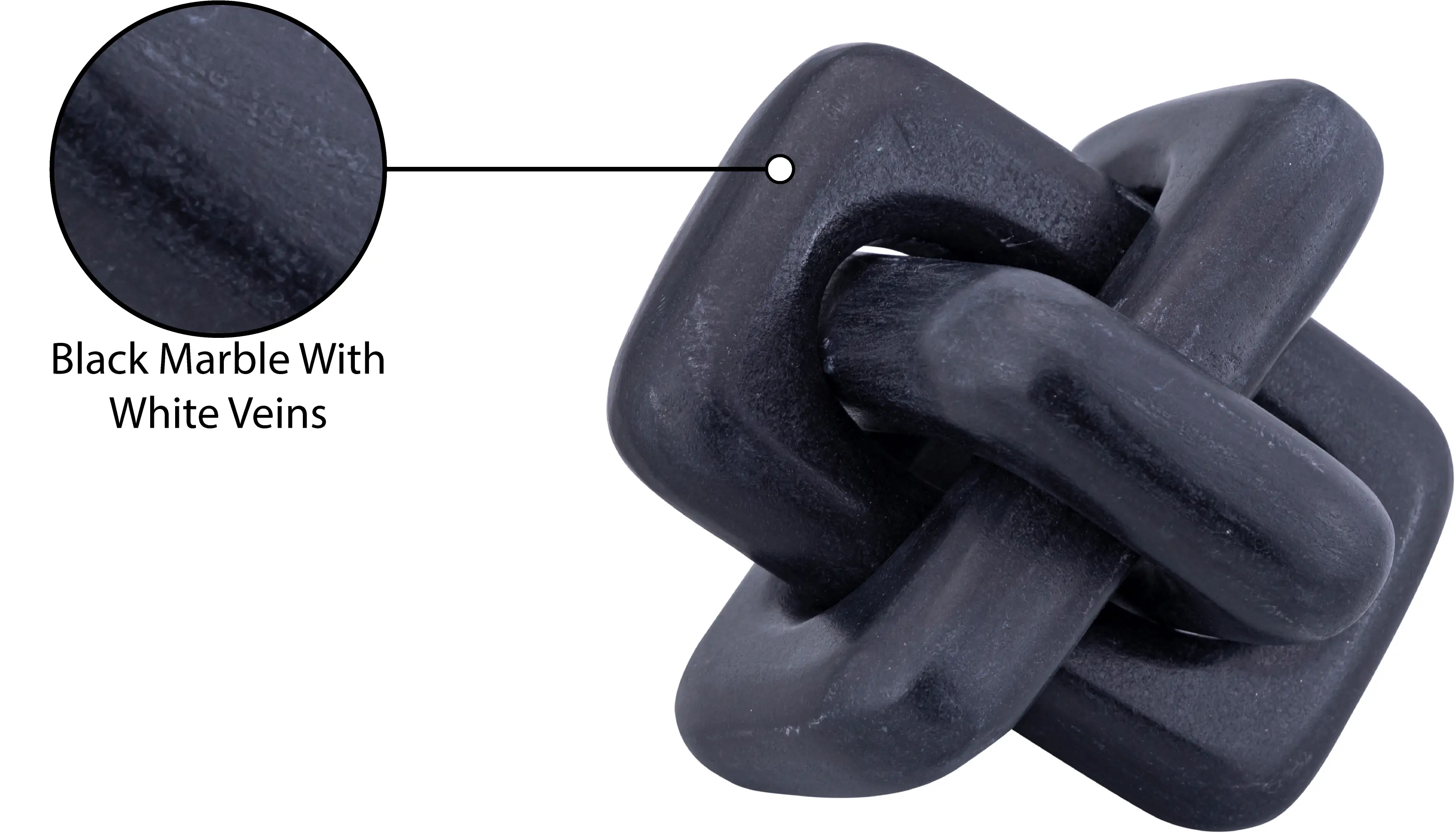 Bond Black Marble Decorative Knot-5