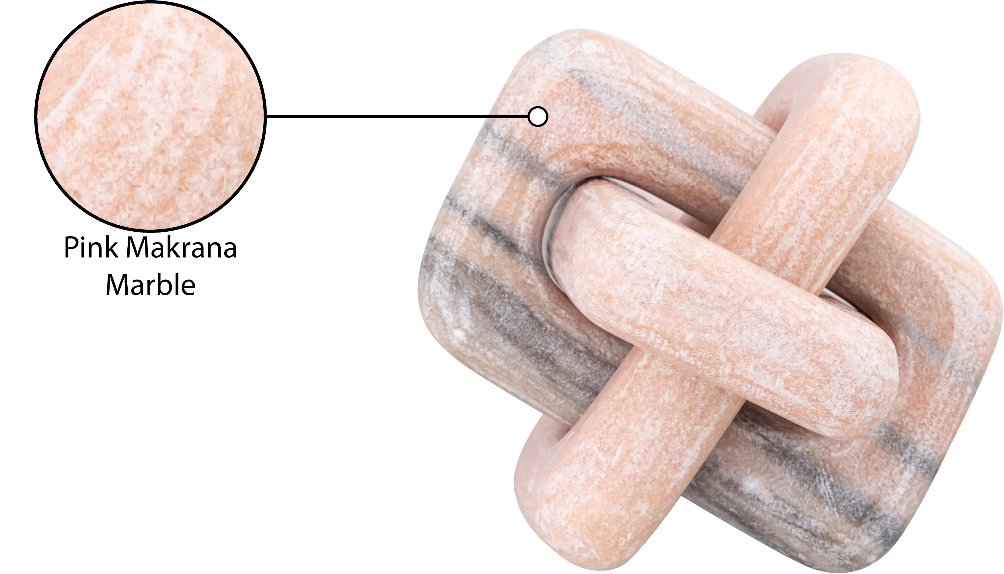 Bond Pink Marble Decorative Knot-5