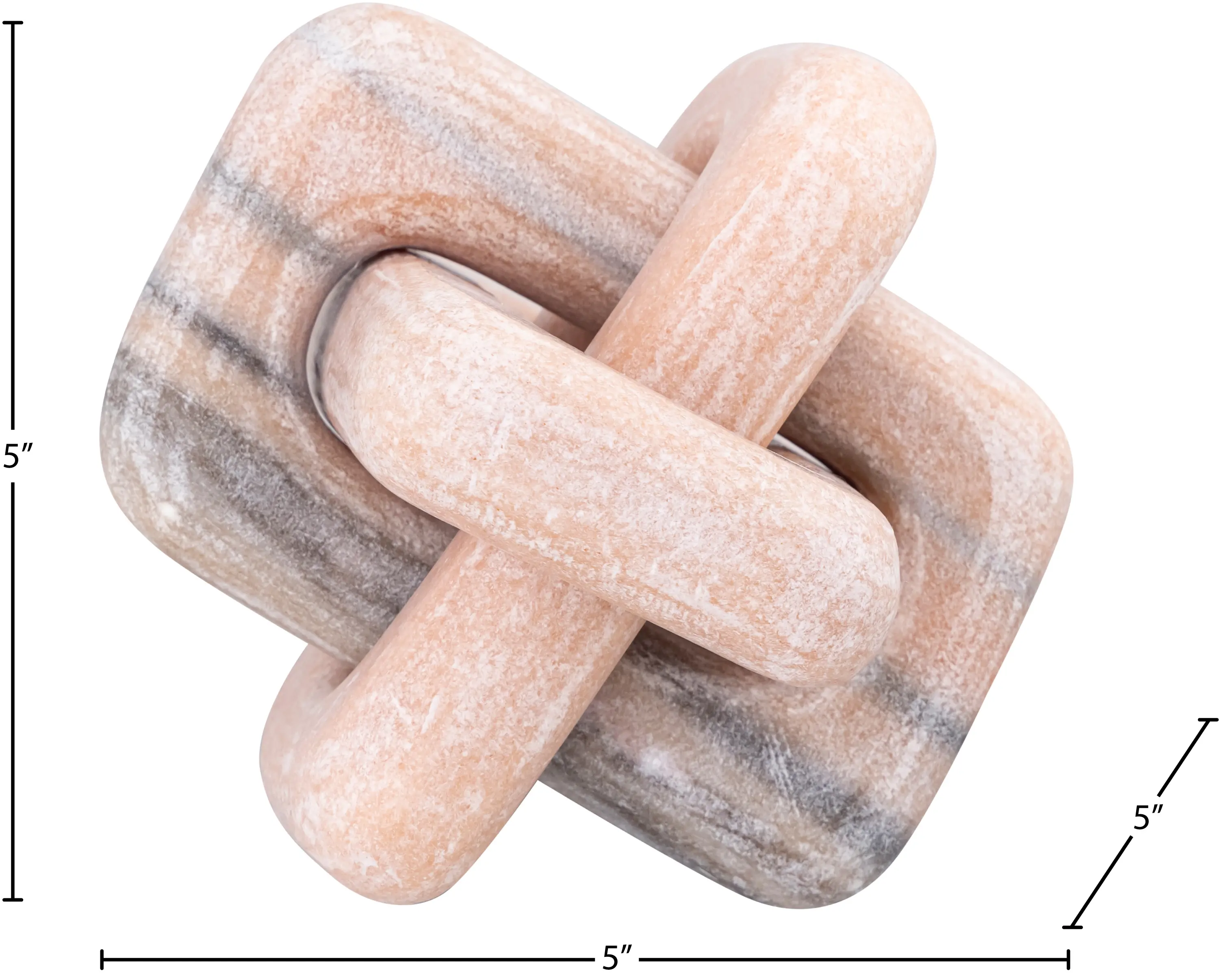 Bond Pink Marble Decorative Knot-6