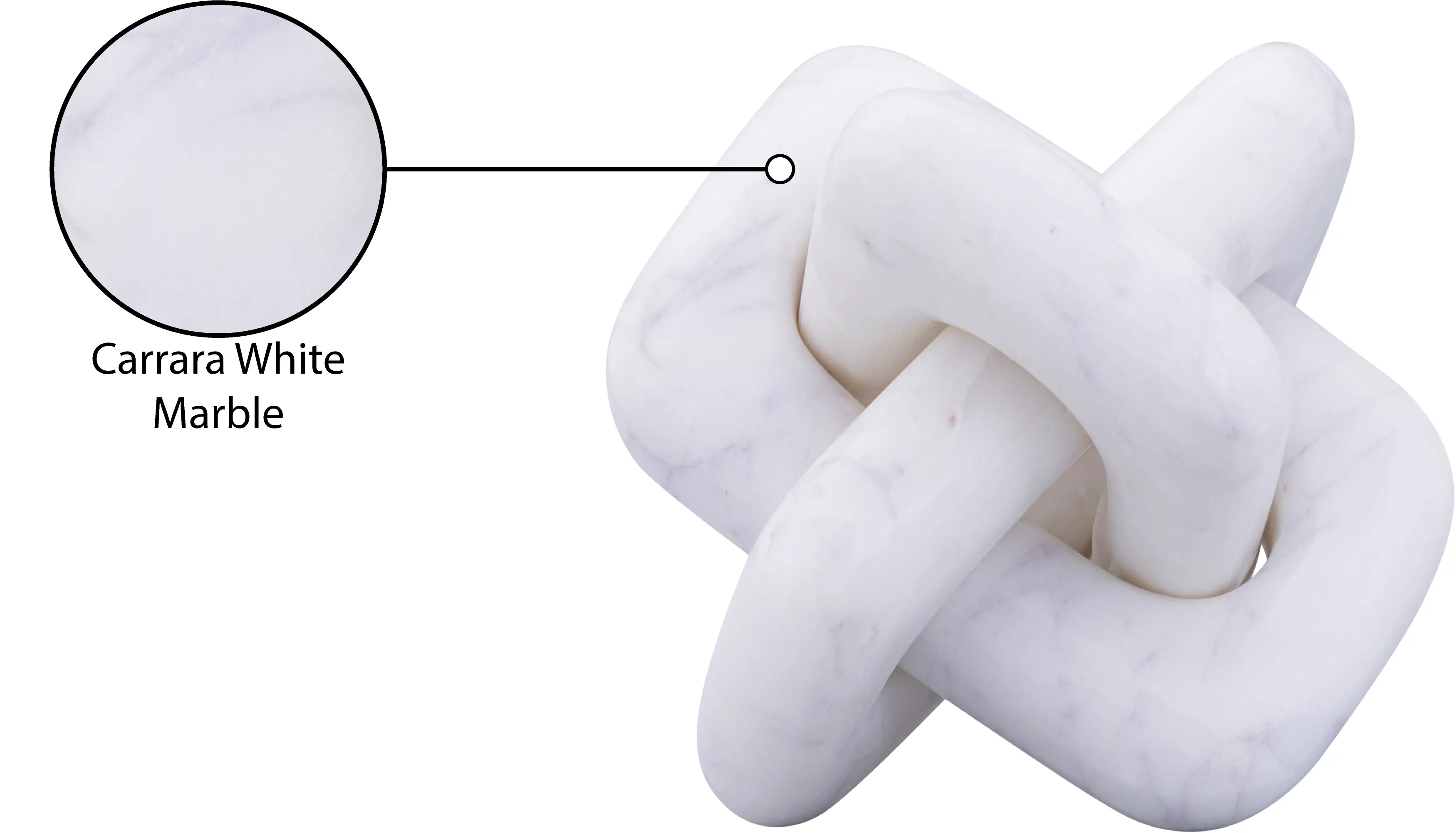 Bond White Marble Decorative Knot-5