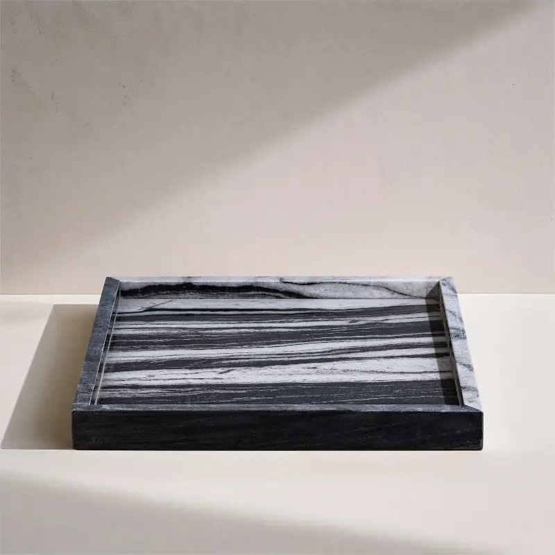 Barletta Panda Square Marble Tray