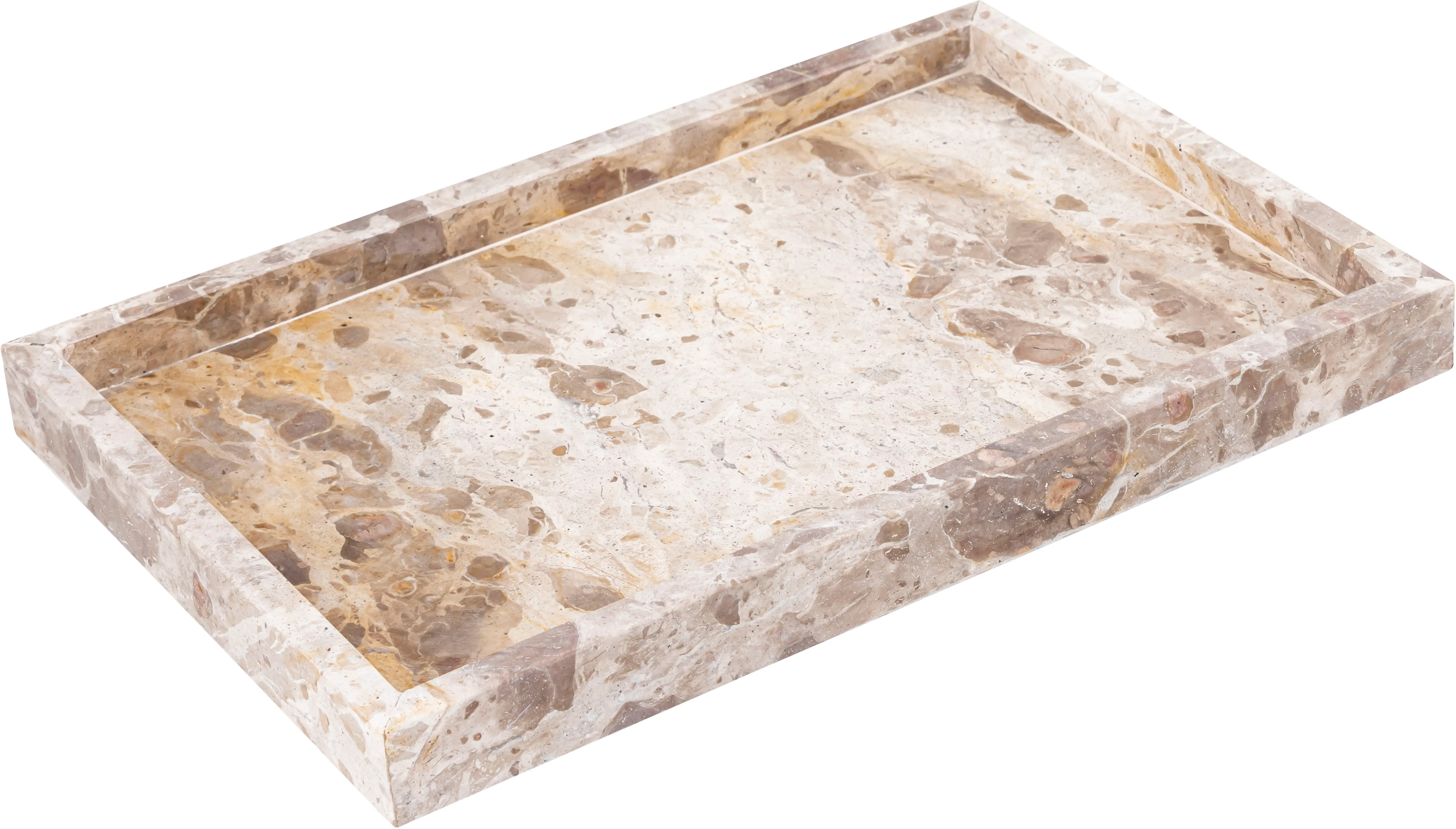 Barletta Beige Rectangular Marble Tray-3
