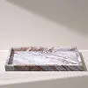Barletta Brown Rectangular Marble Tray