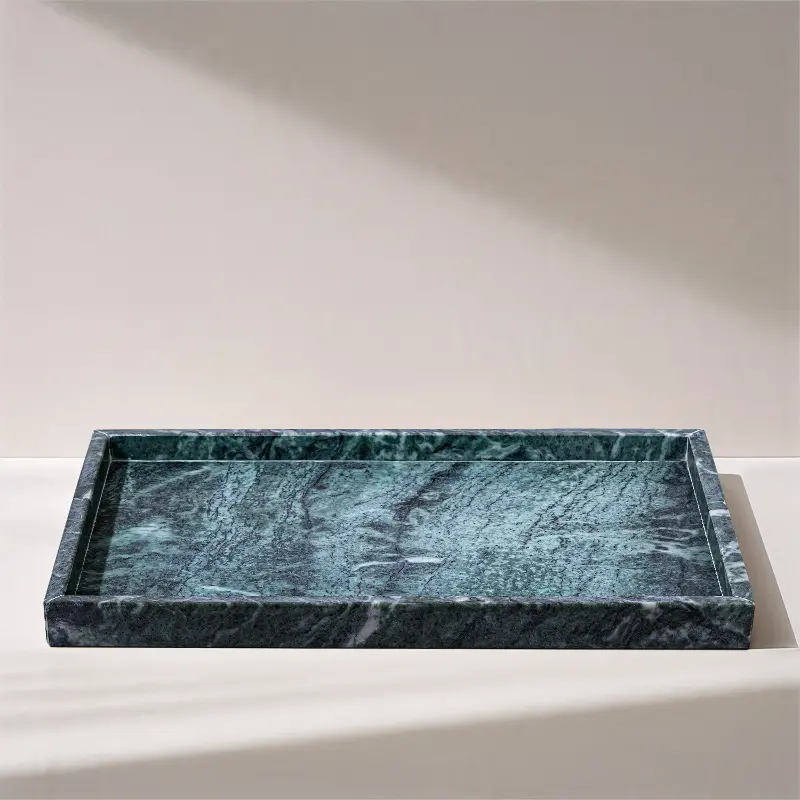 Barletta Green Rectangular Marble Tray