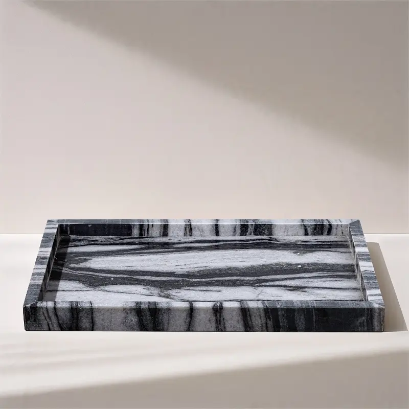 Barletta Panda Rectangular Marble Tray