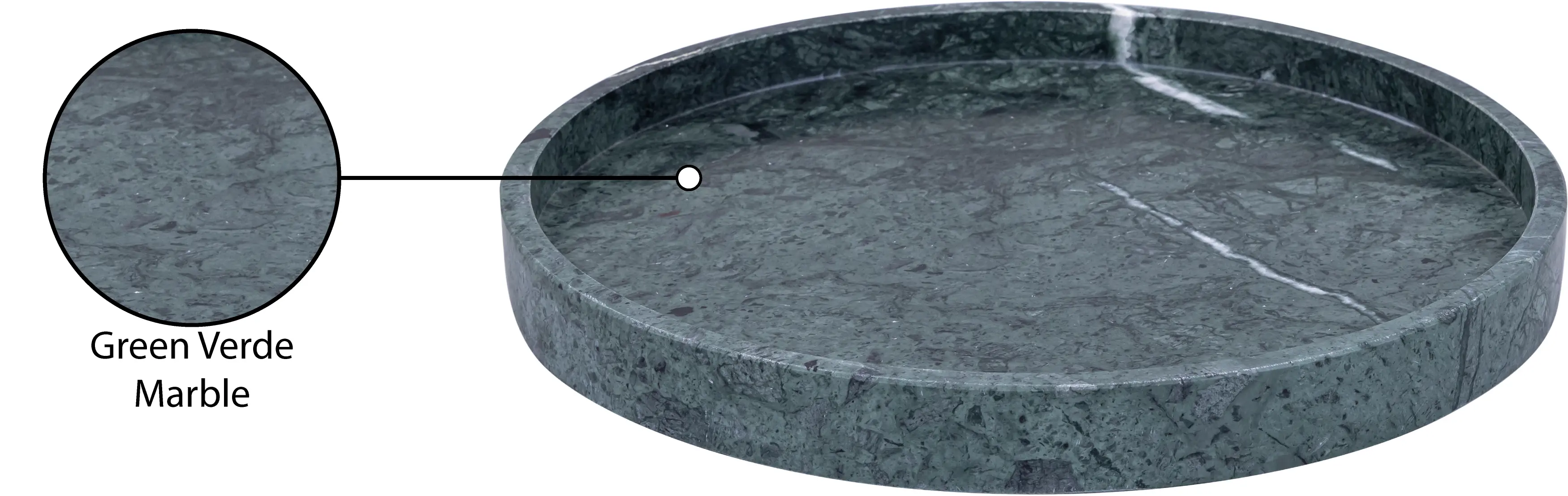 Barletta Green Round Marble Tray-5