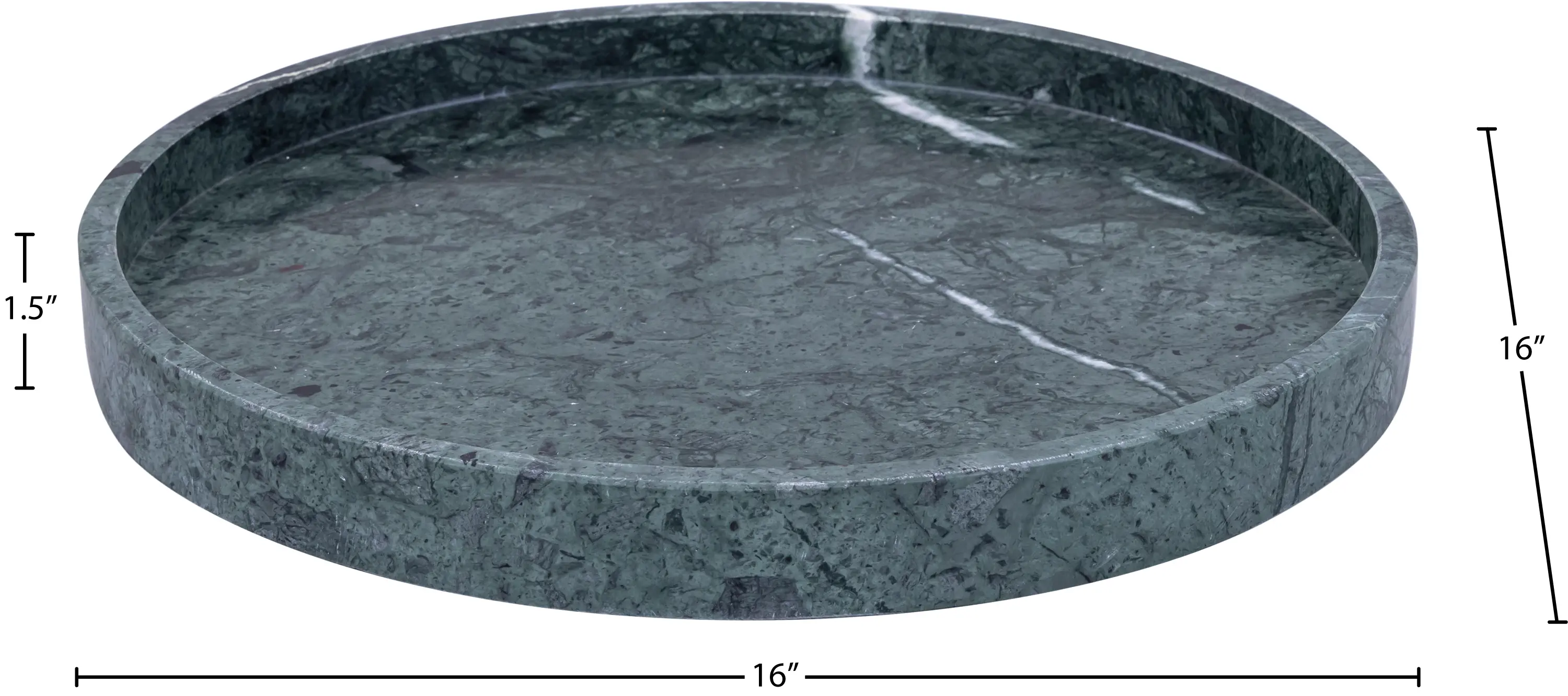 Barletta Green Round Marble Tray-6