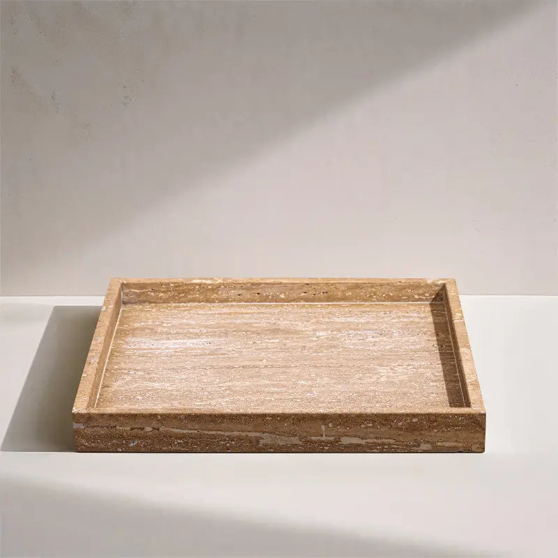 Barletta Natural Travertine Square Tray
