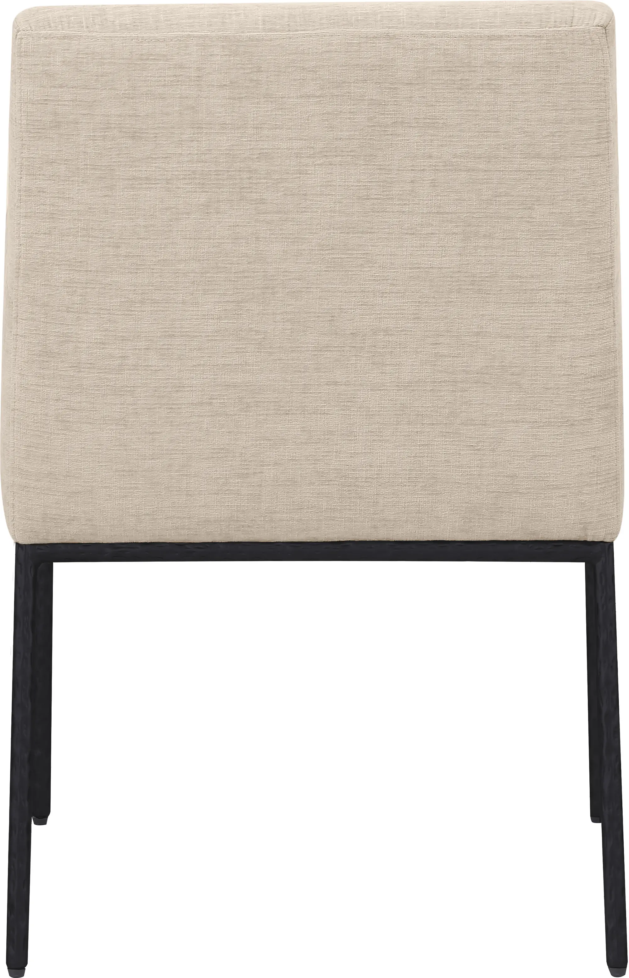 Reeves Beige Dining Armchair with Black Legs, Set of 2-6