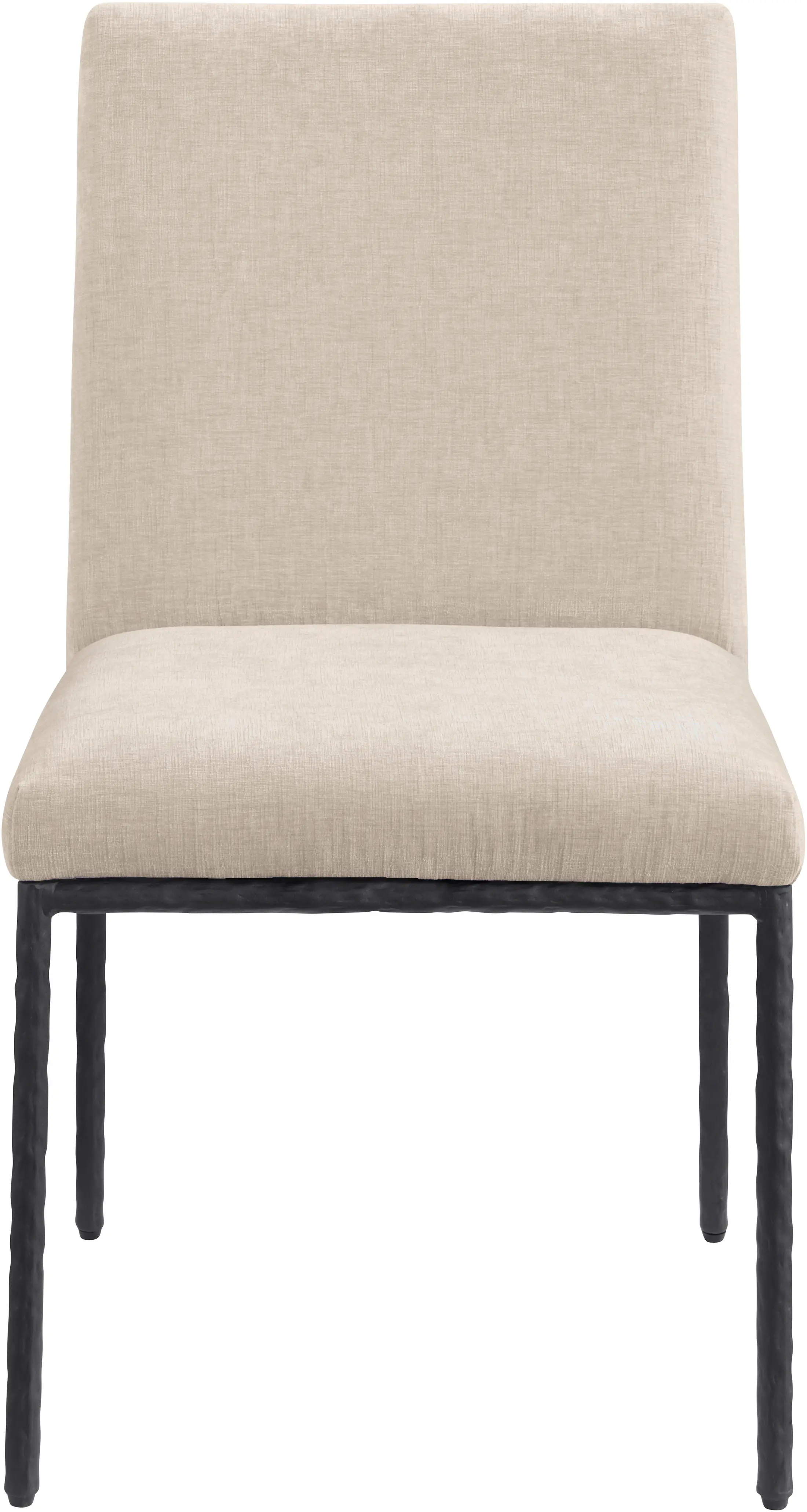 Reeves Beige Dining Side Chair with Black Legs, Set of 2-4