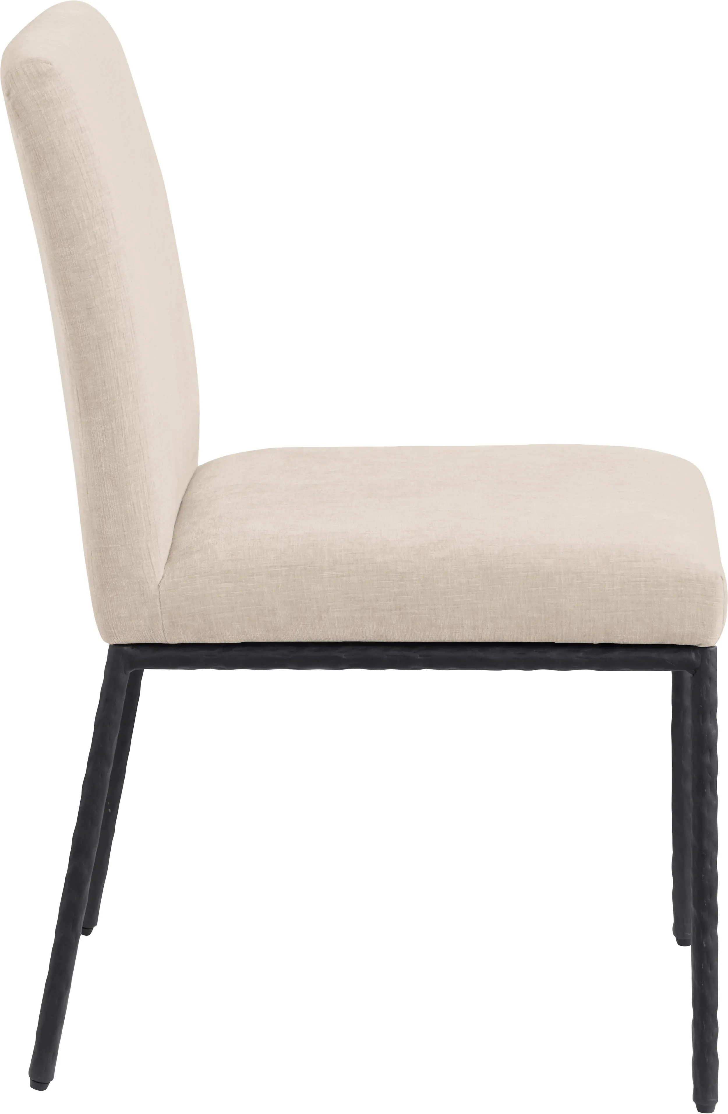 Reeves Beige Dining Side Chair with Black Legs, Set of 2-5