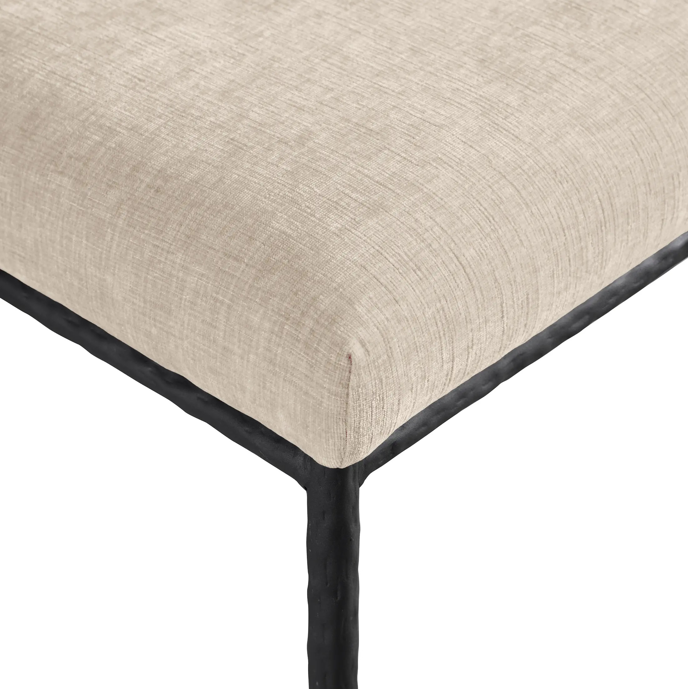 Reeves Beige Dining Side Chair with Black Legs, Set of 2-8