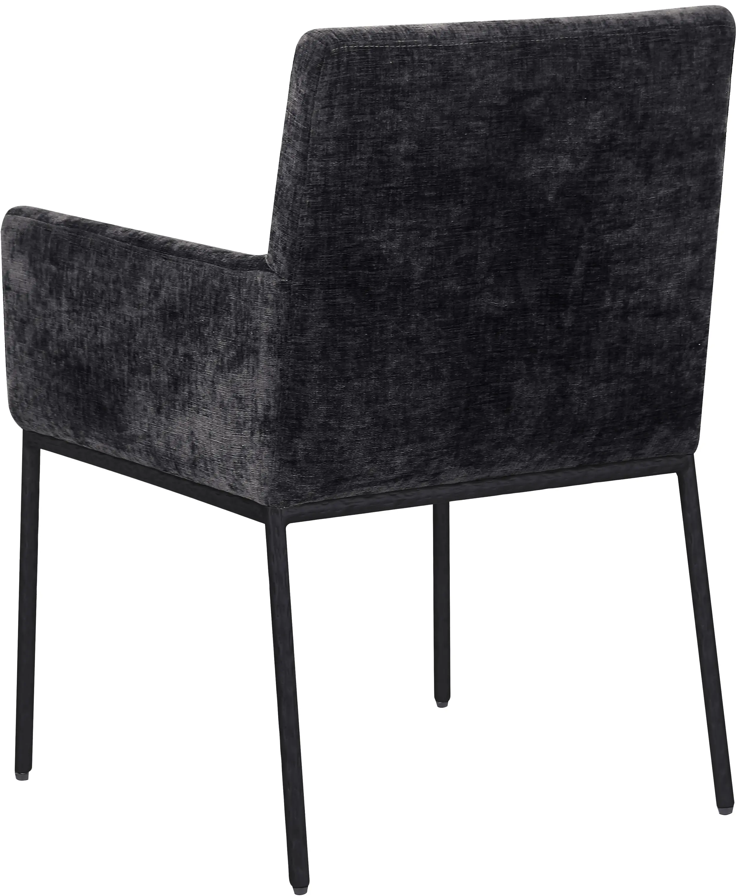 Reeves Black Dining Armchair with Black Legs, Set of 2-7