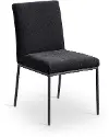 Reeves Black Dining Side Chair with Black Legs, Set of 2