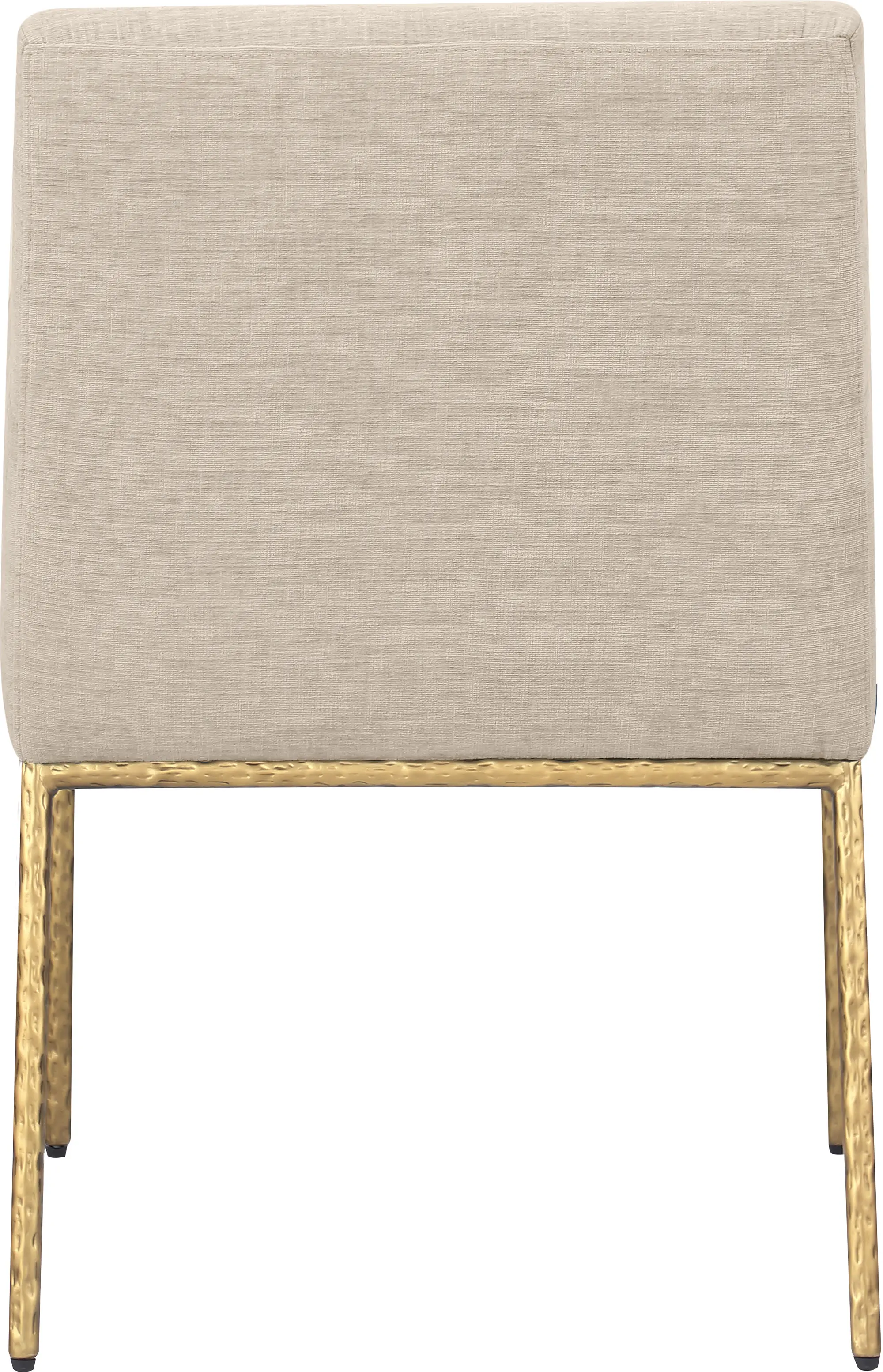 Reeves Beige Dining Armchair with Gold Legs, Set of 2-6