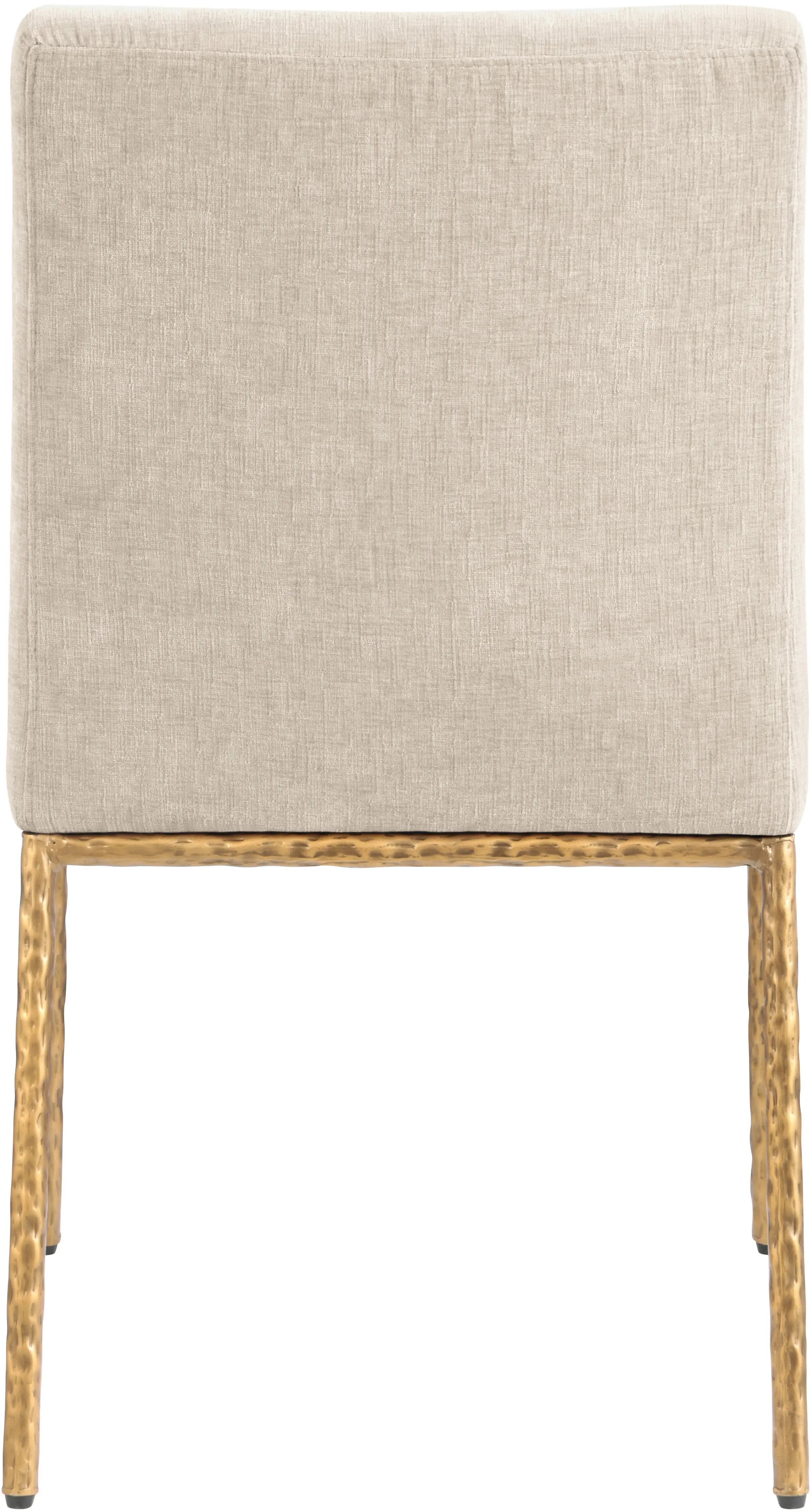 Reeves Beige Dining Side Chair with Gold Legs, Set of 2-6