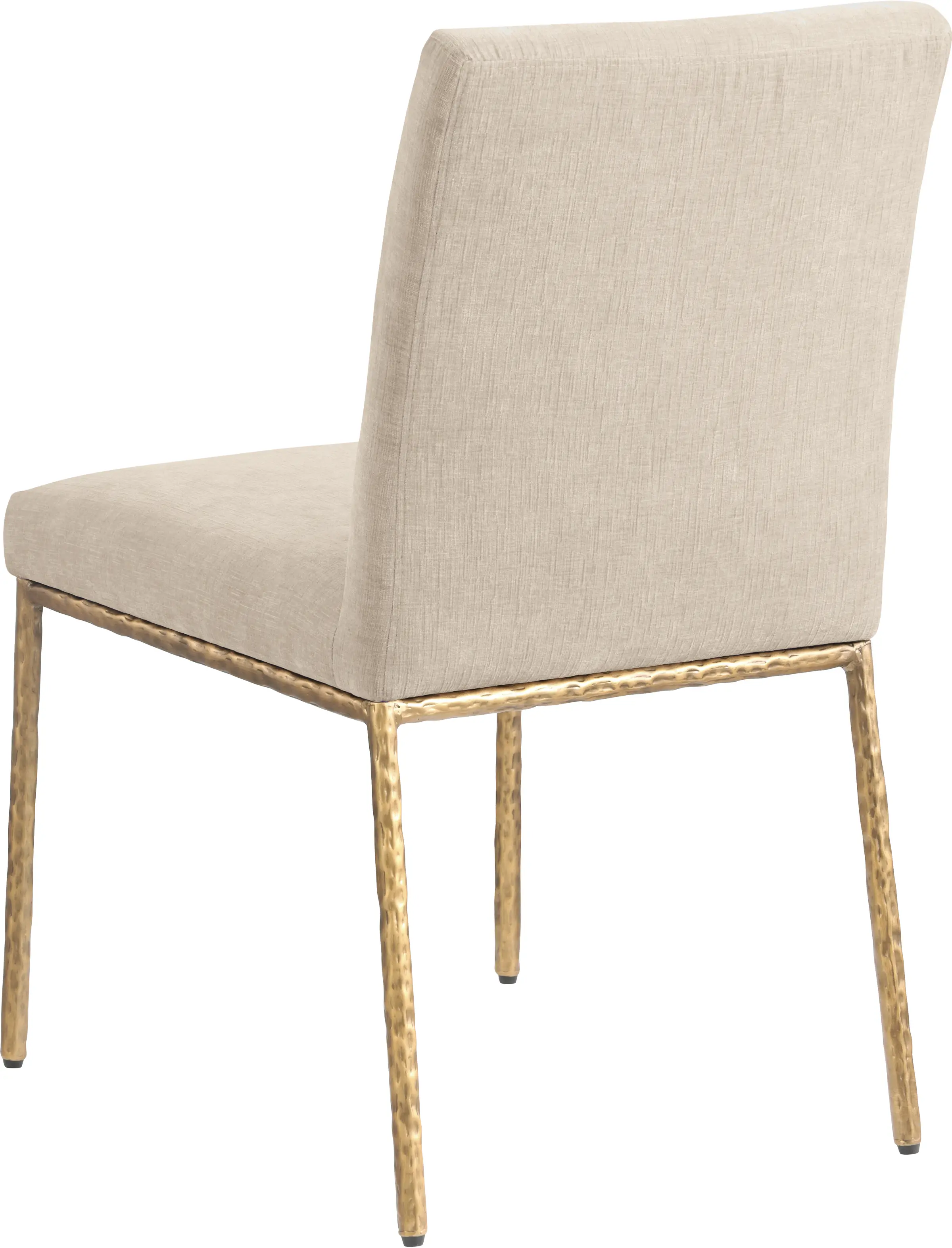 Reeves Beige Dining Side Chair with Gold Legs, Set of 2-7