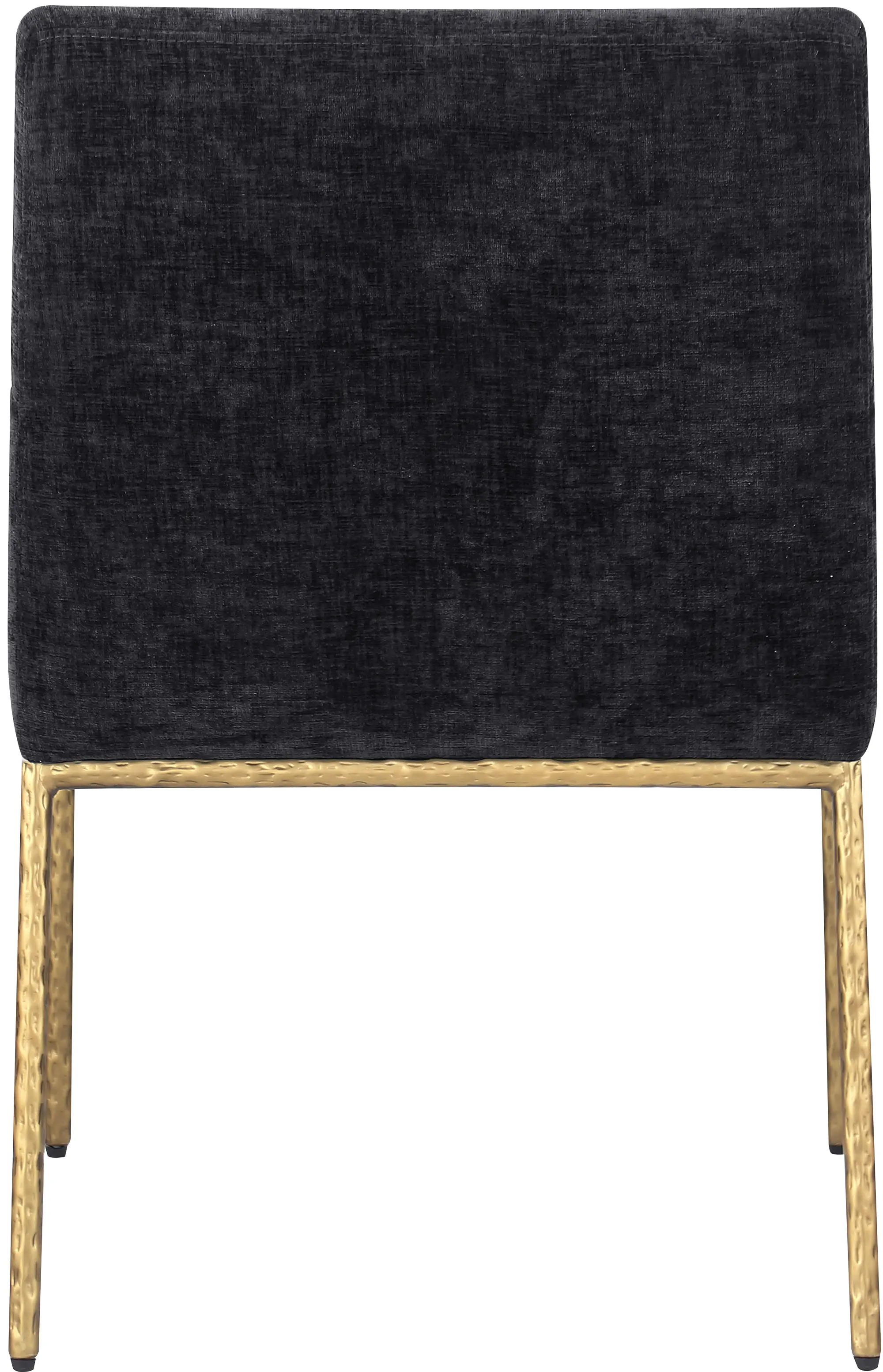 Reeves Black Dining Armchair with Gold Legs, Set of 2-6