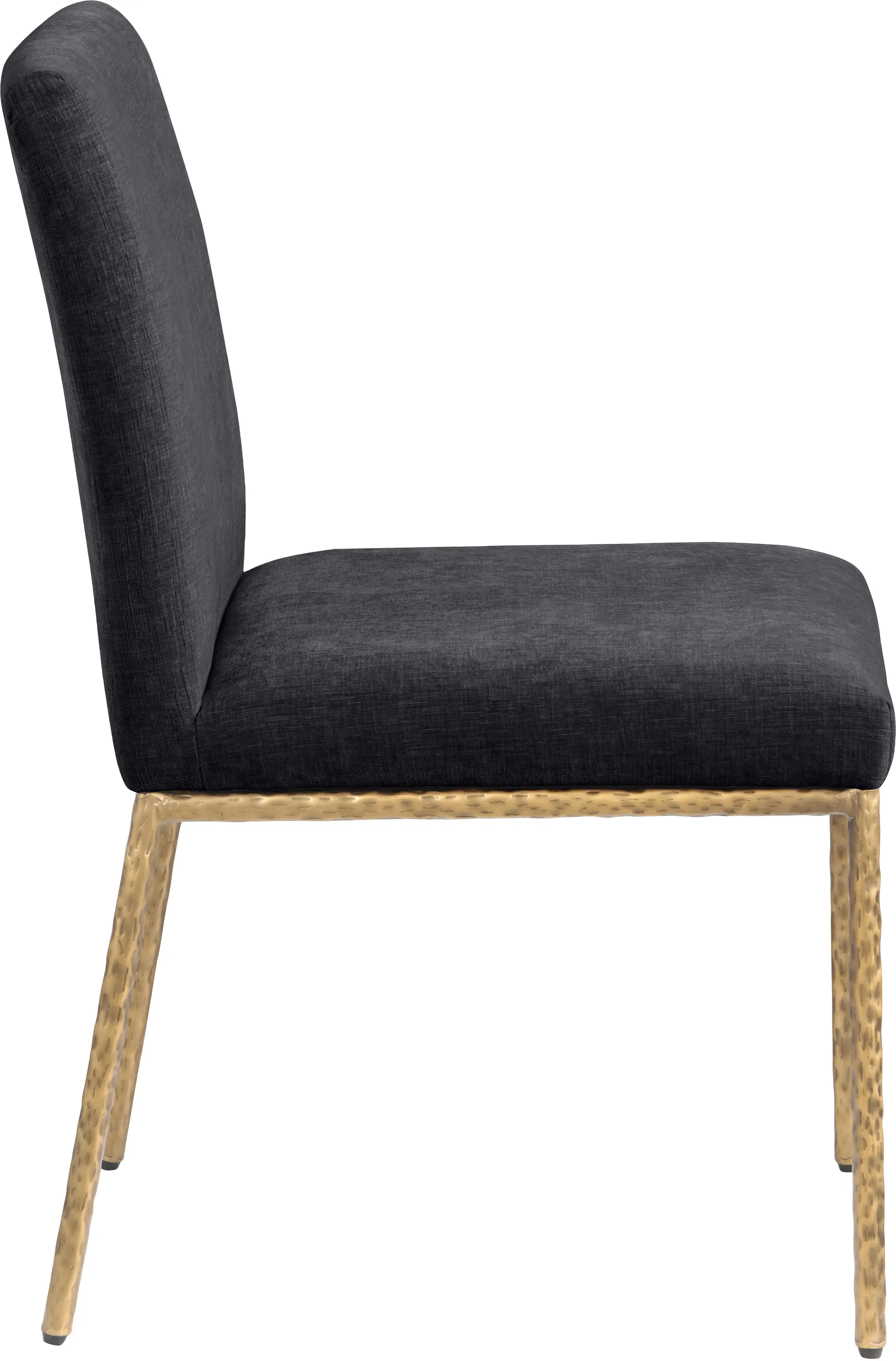 Reeves Black Dining Side Chair with Gold Legs, Set of 2-5