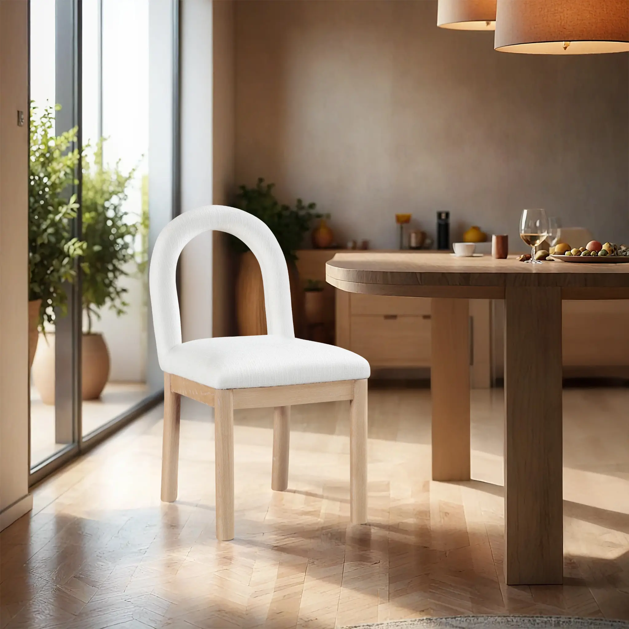 Conrad Cream Upholstered Dining Chair-2