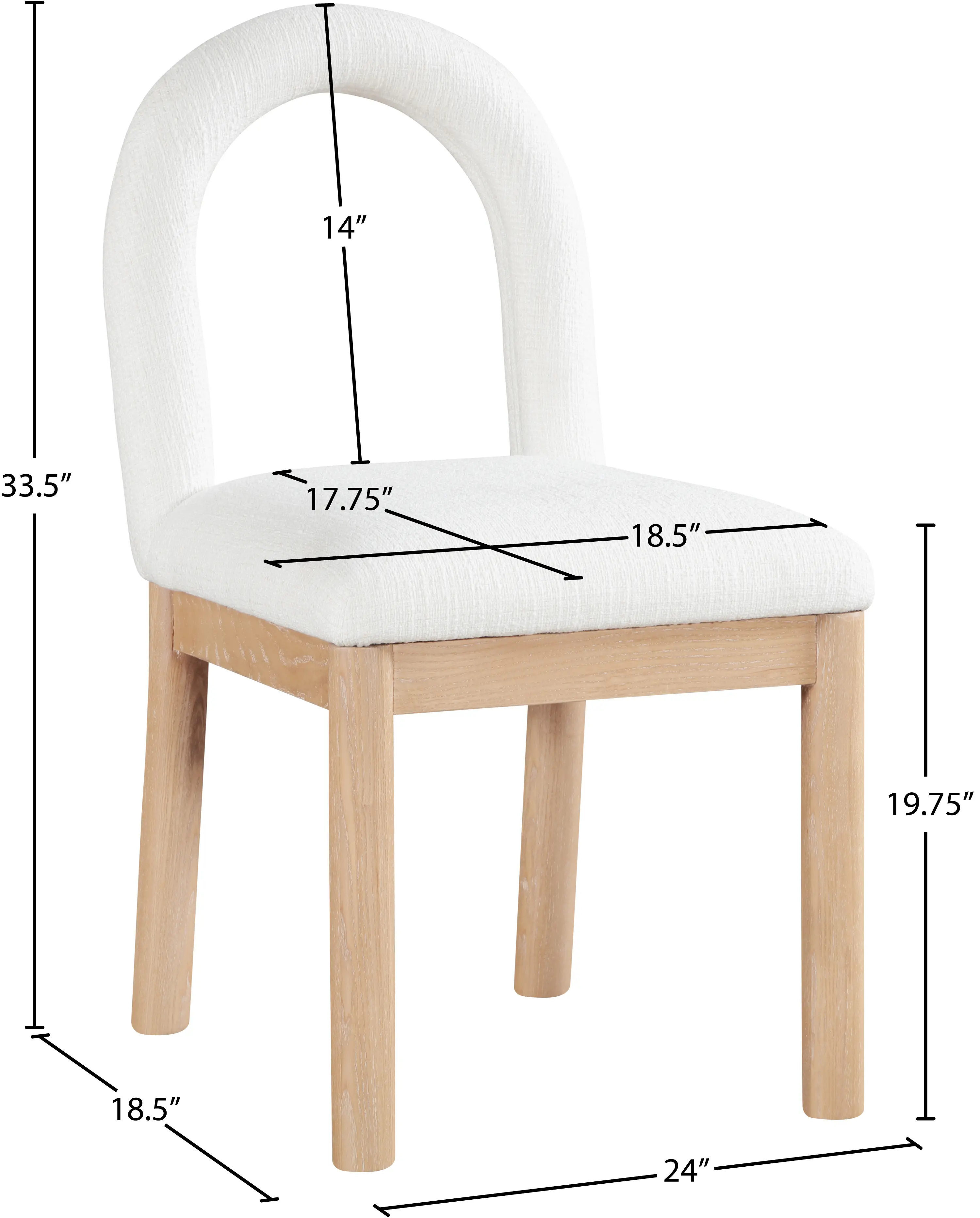 Conrad Cream Upholstered Dining Chair-3