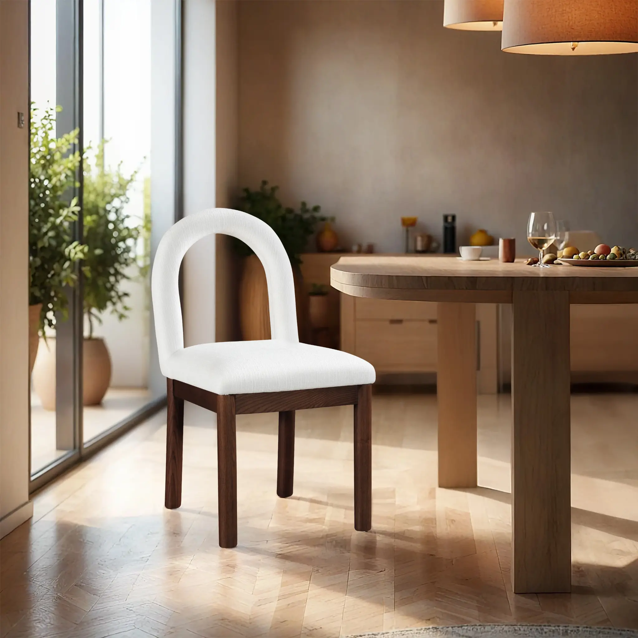 Conrad Cream Upholstered Dining Chair-2