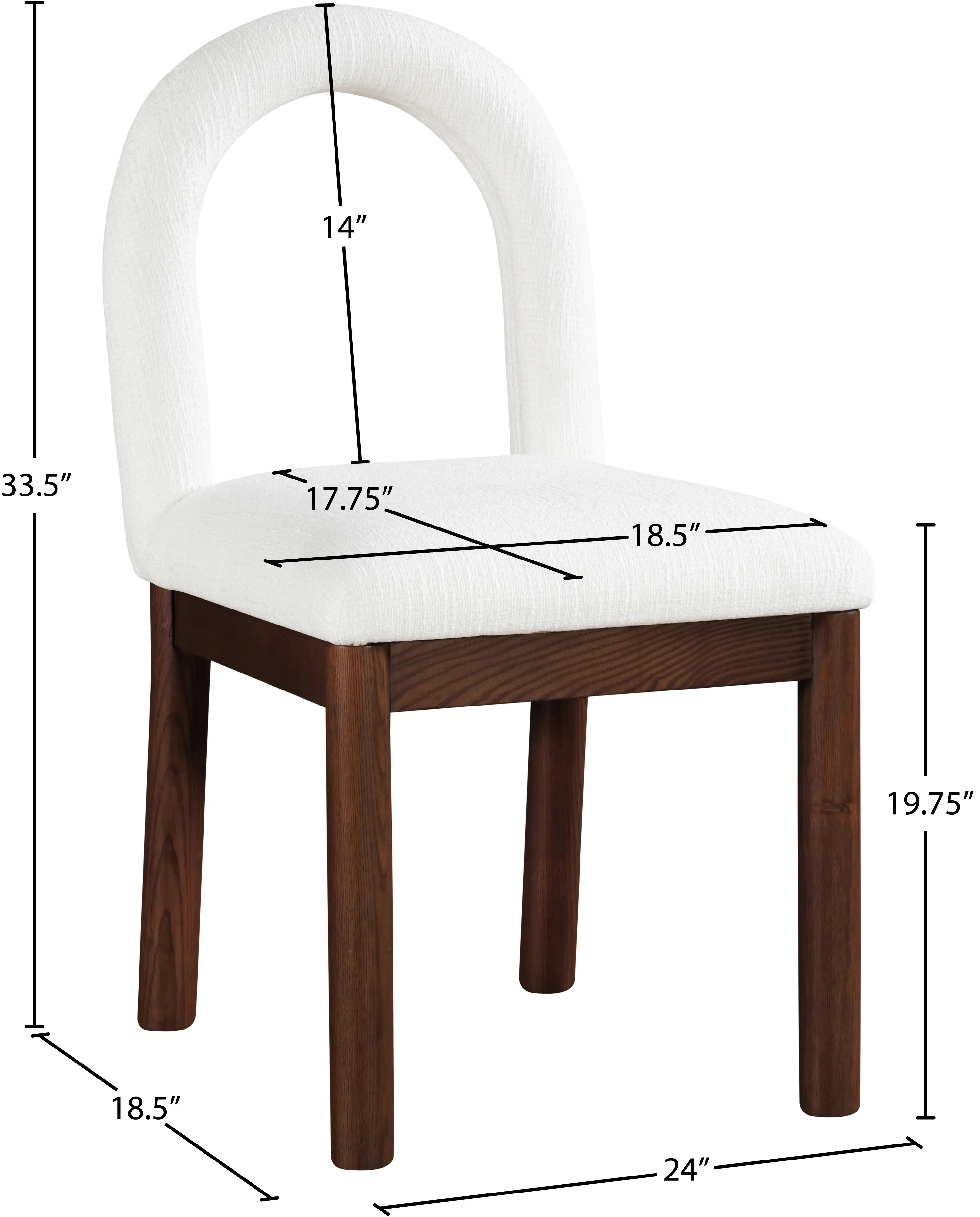 Conrad Cream Upholstered Dining Chair-3