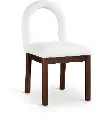 Conrad Cream and Dark Brown Upholstered Dining Chair